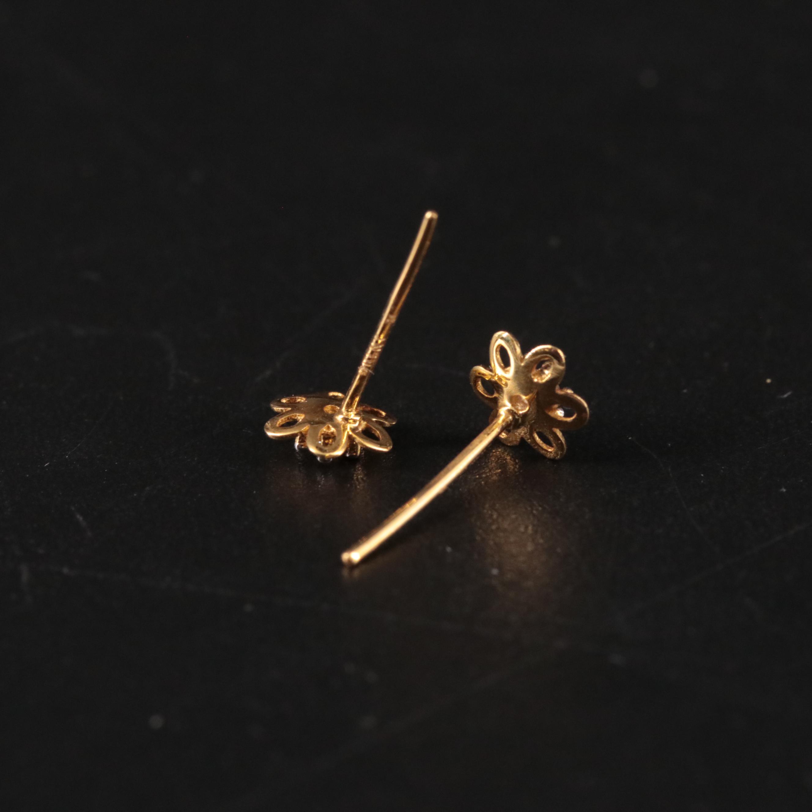 10K Cubic Zirconia Stud Earrings