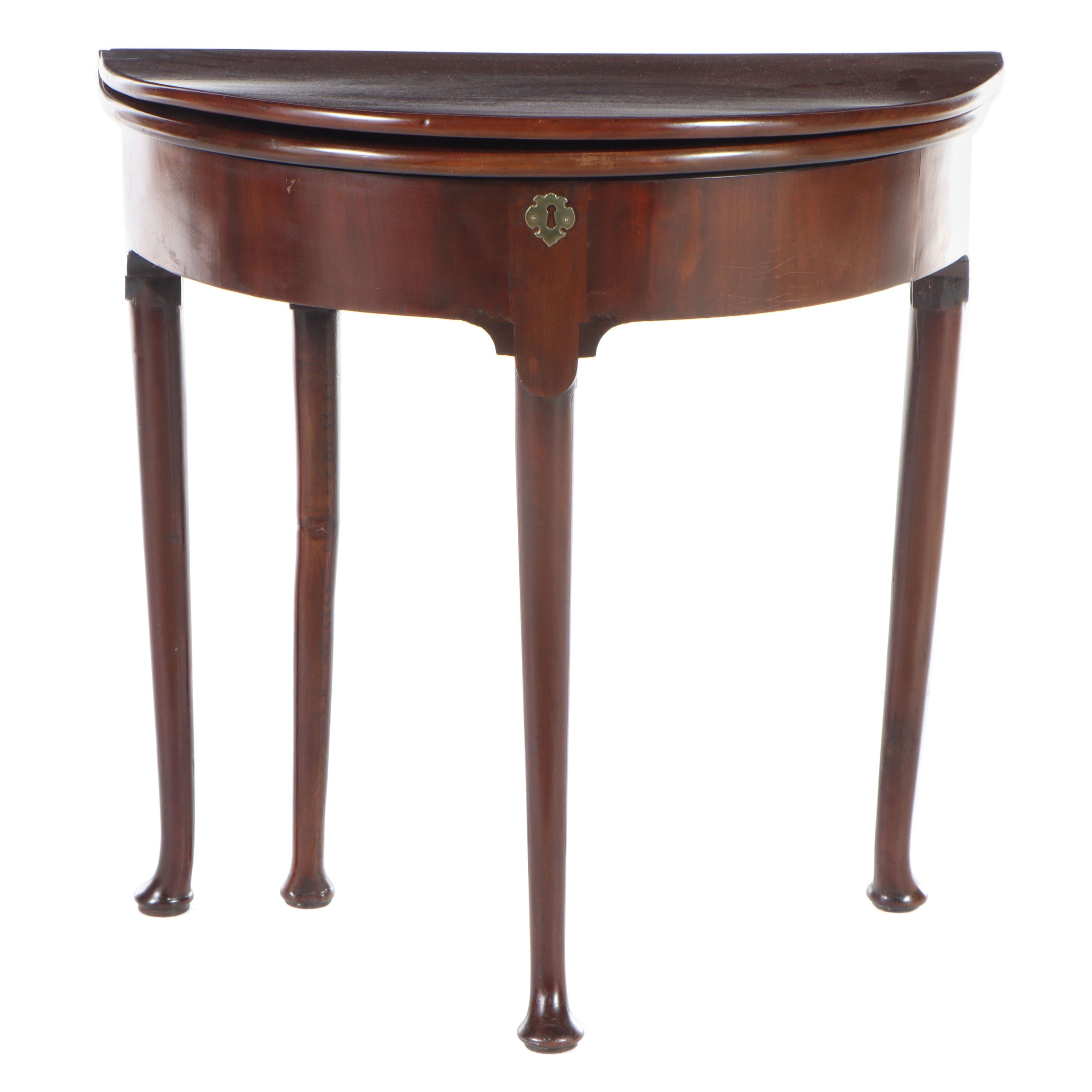 George II Mahogany Gate-Leg Games Table, Mid-18th Century