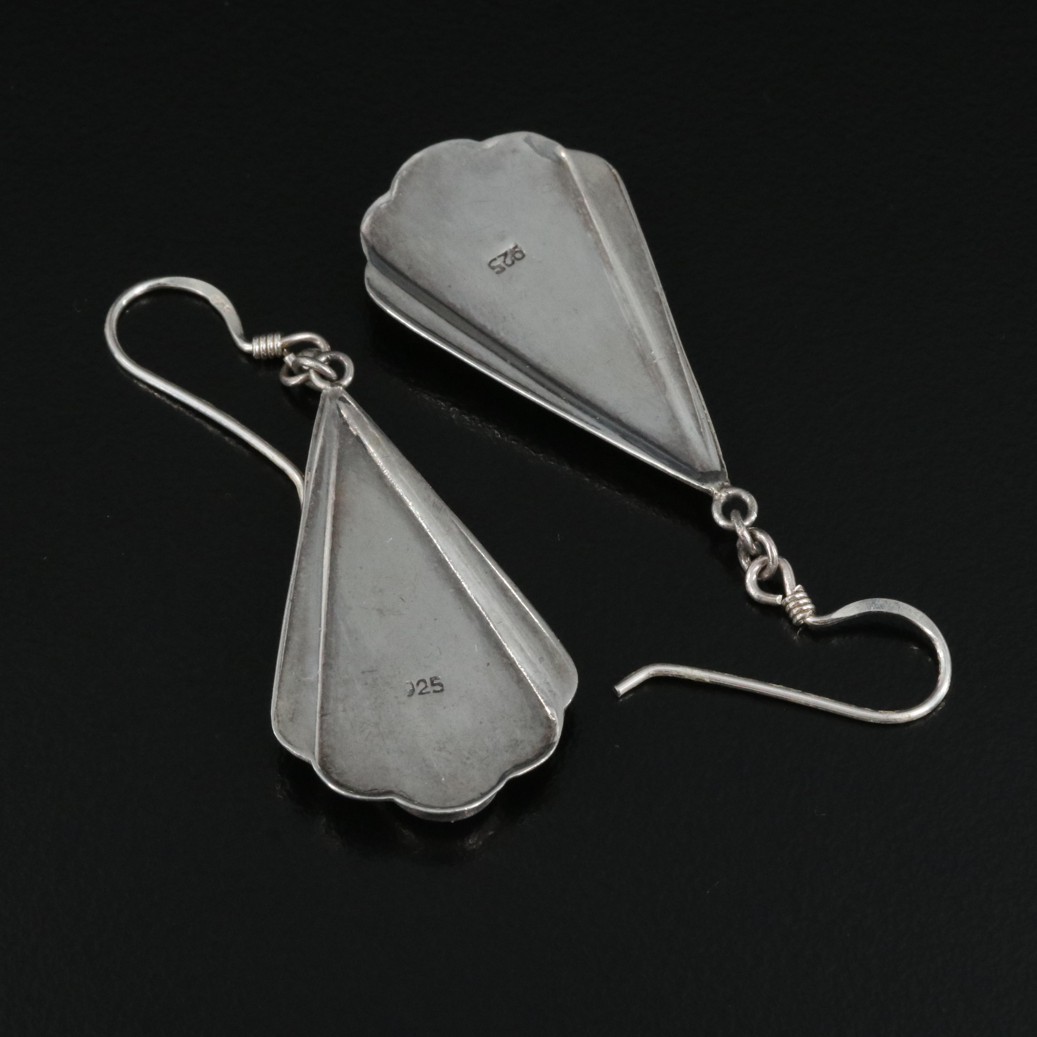 Sterling Turquoise Pendulum Earrings