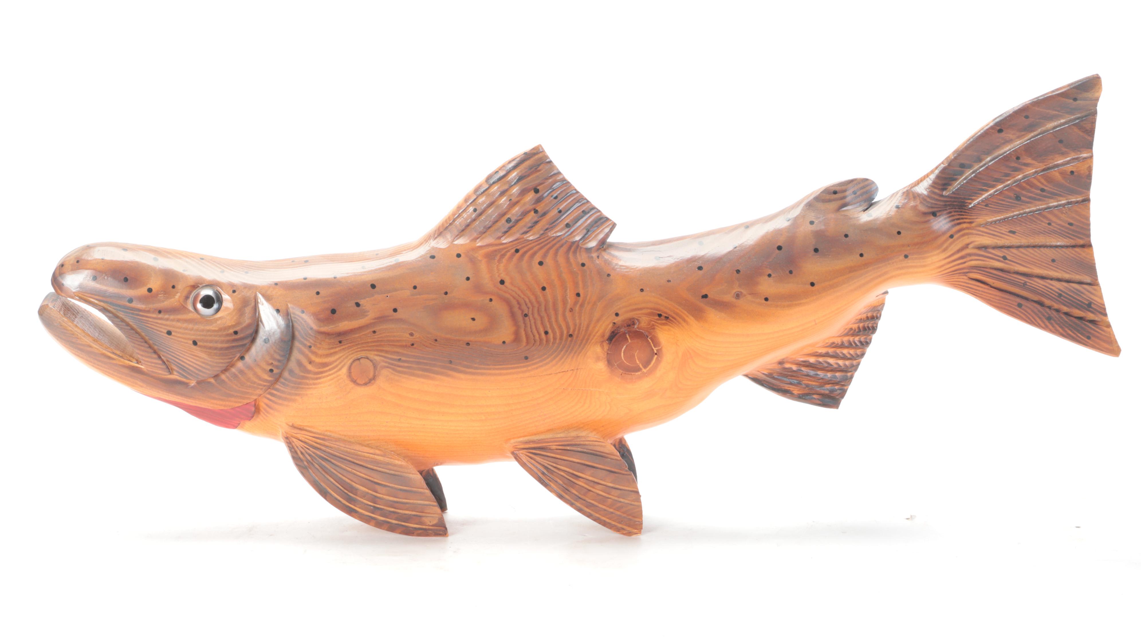 Ray Holmquist Alaskan King Salmon Carvings