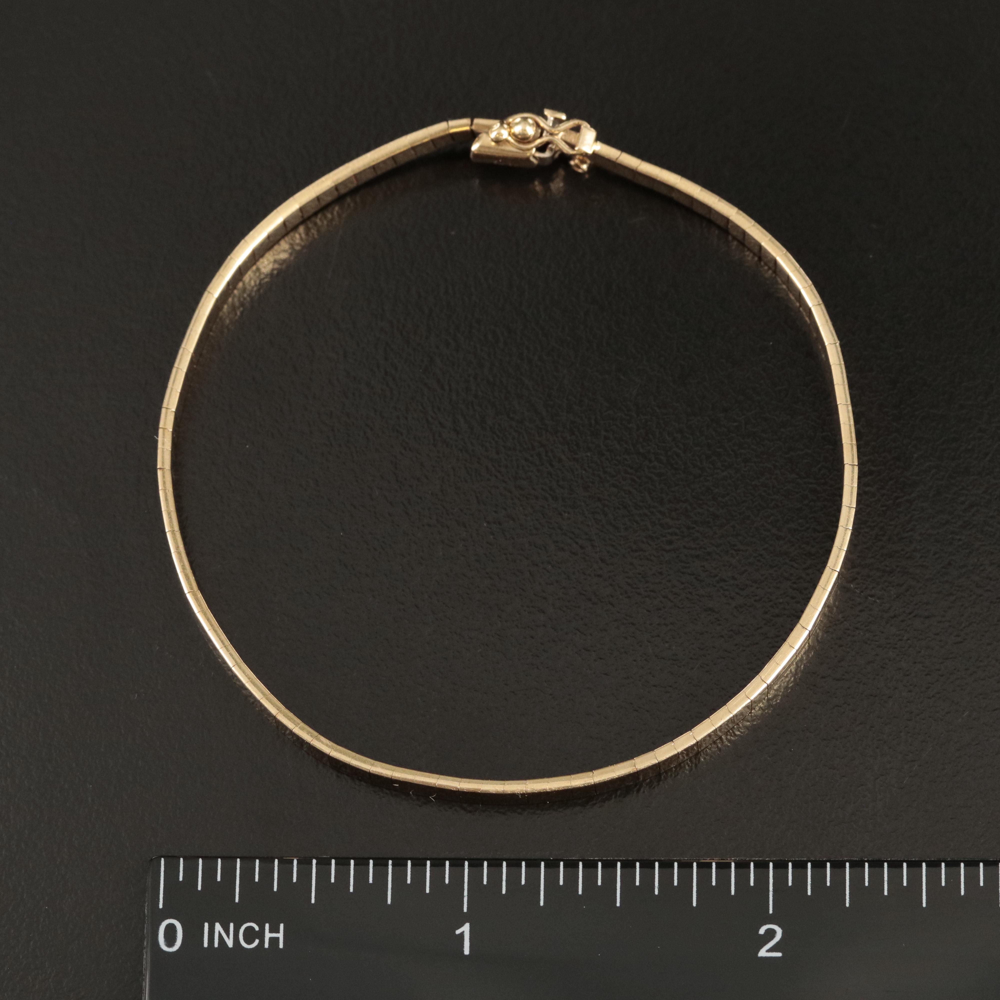 14K Omega Chain Bracelet