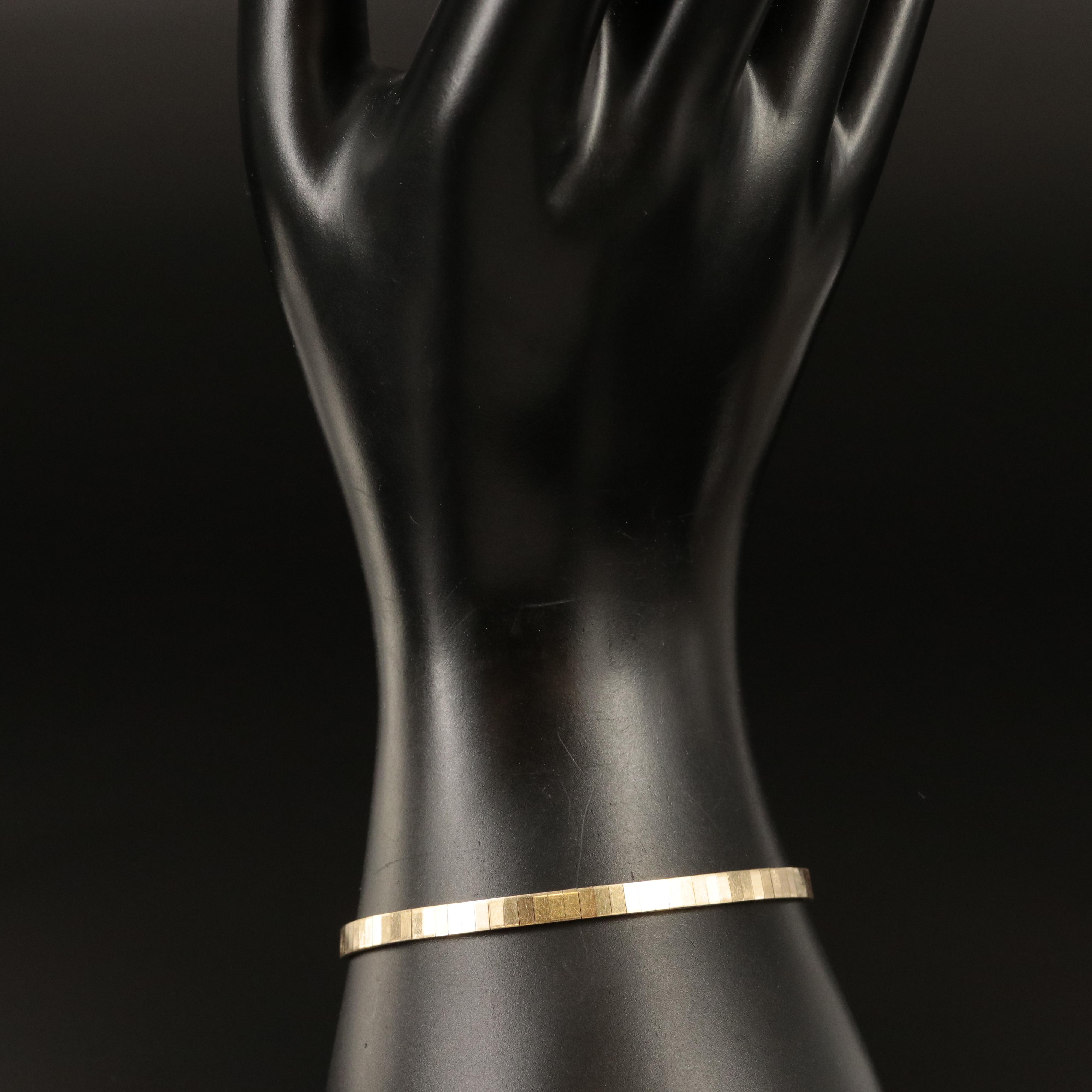 14K Omega Chain Bracelet