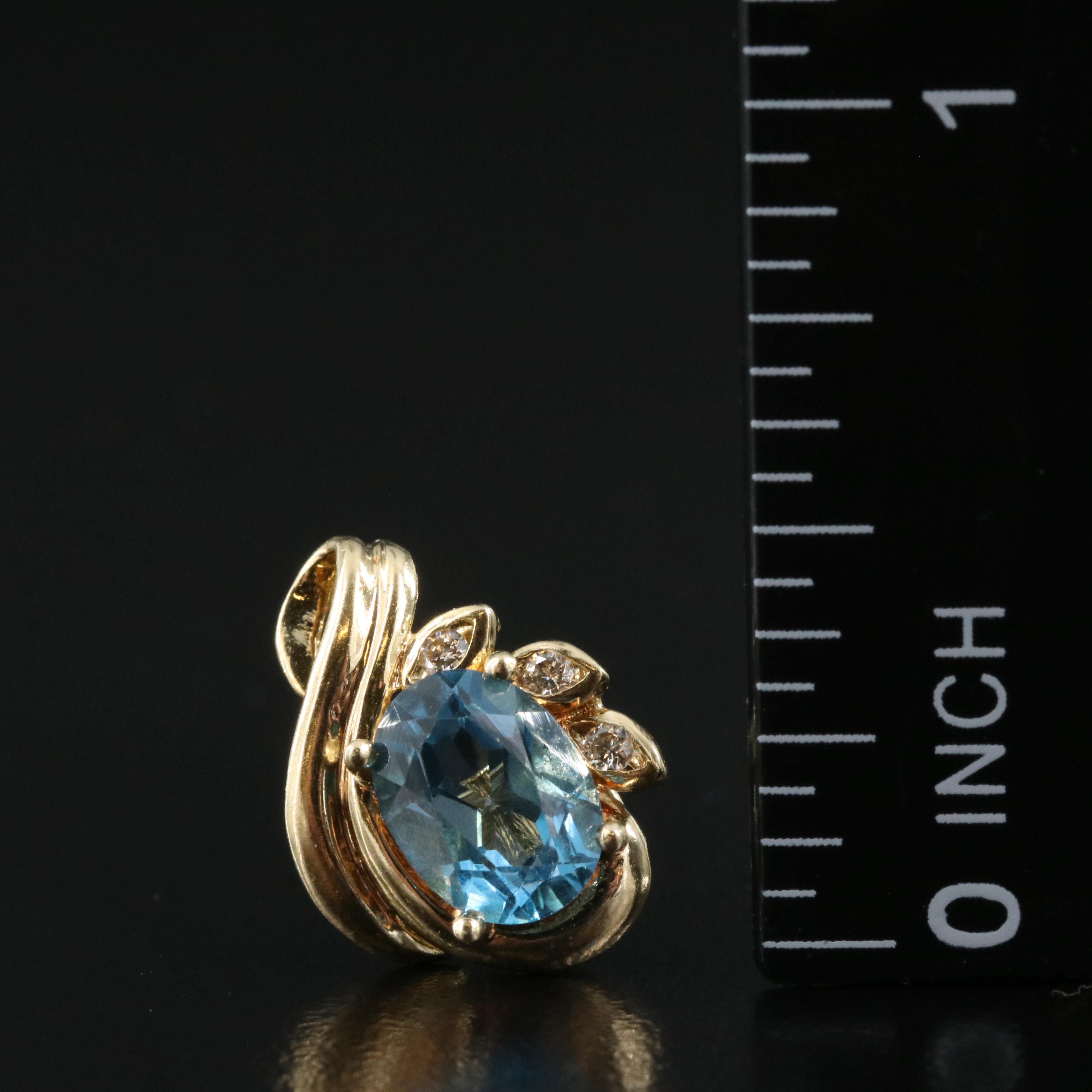 14K Topaz and Diamond Earrings