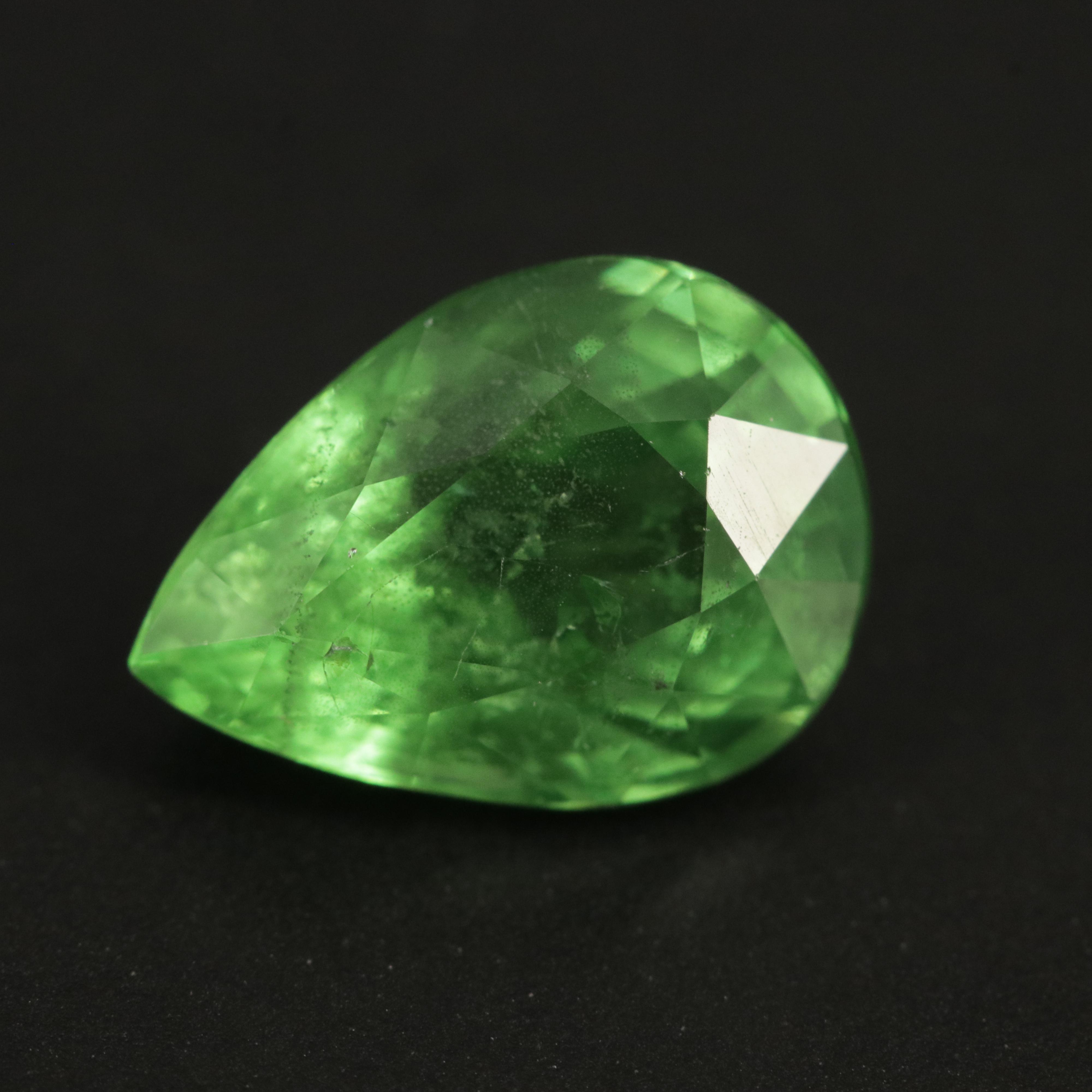 Loose 2.53 CT Pear Faceted Tsavorite