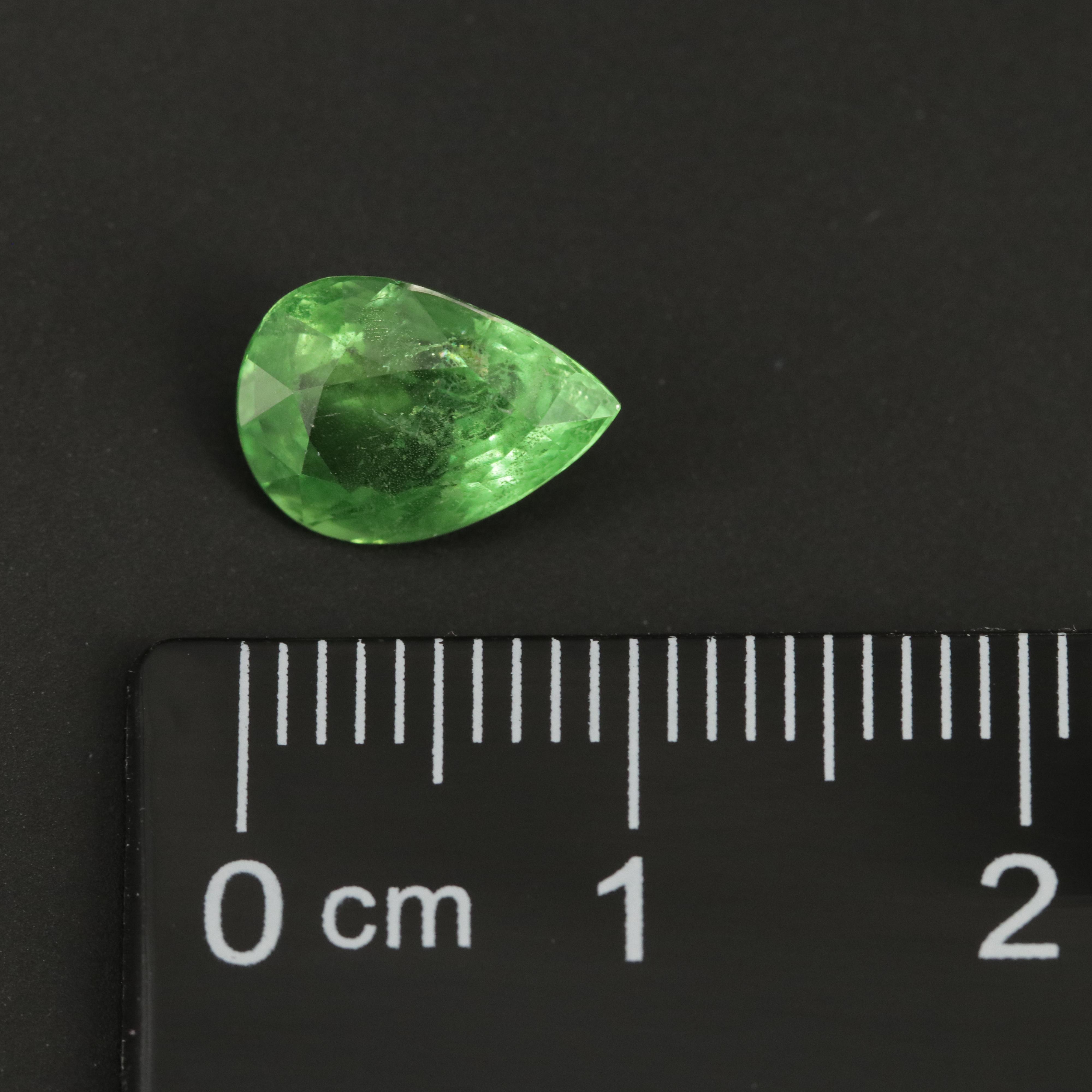 Loose 2.53 CT Pear Faceted Tsavorite