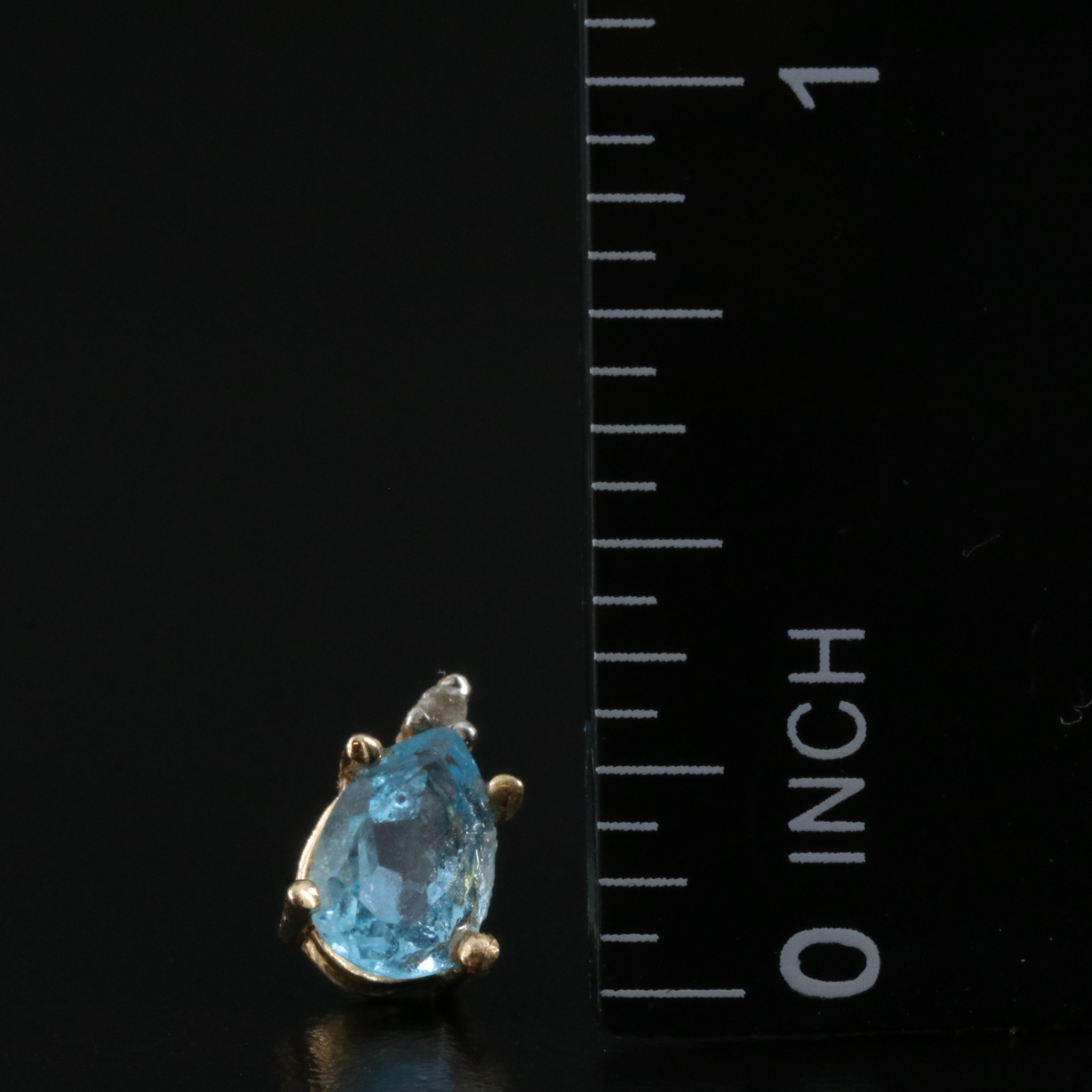 14K Topaz and Diamond Earrings