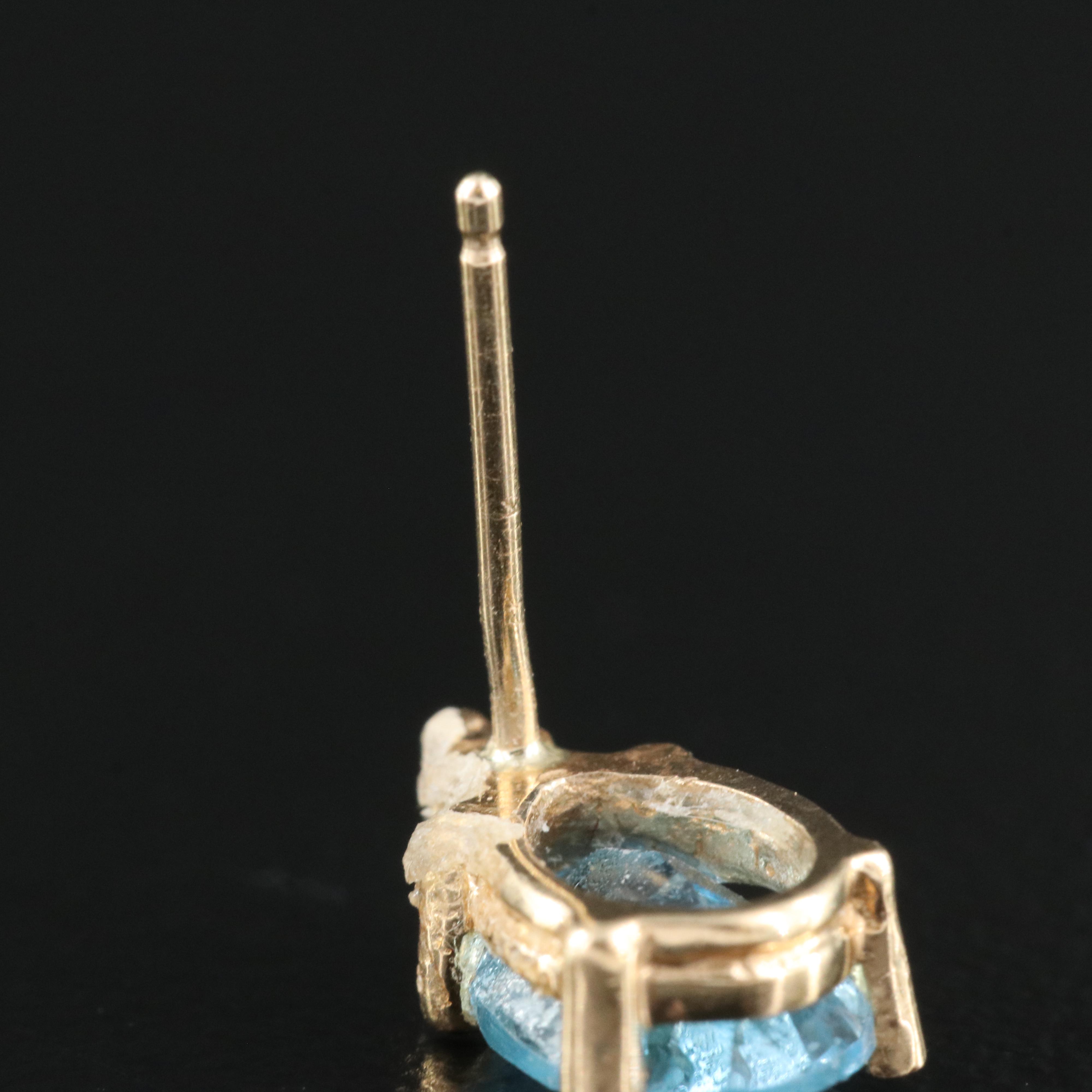 14K Topaz and Diamond Earrings