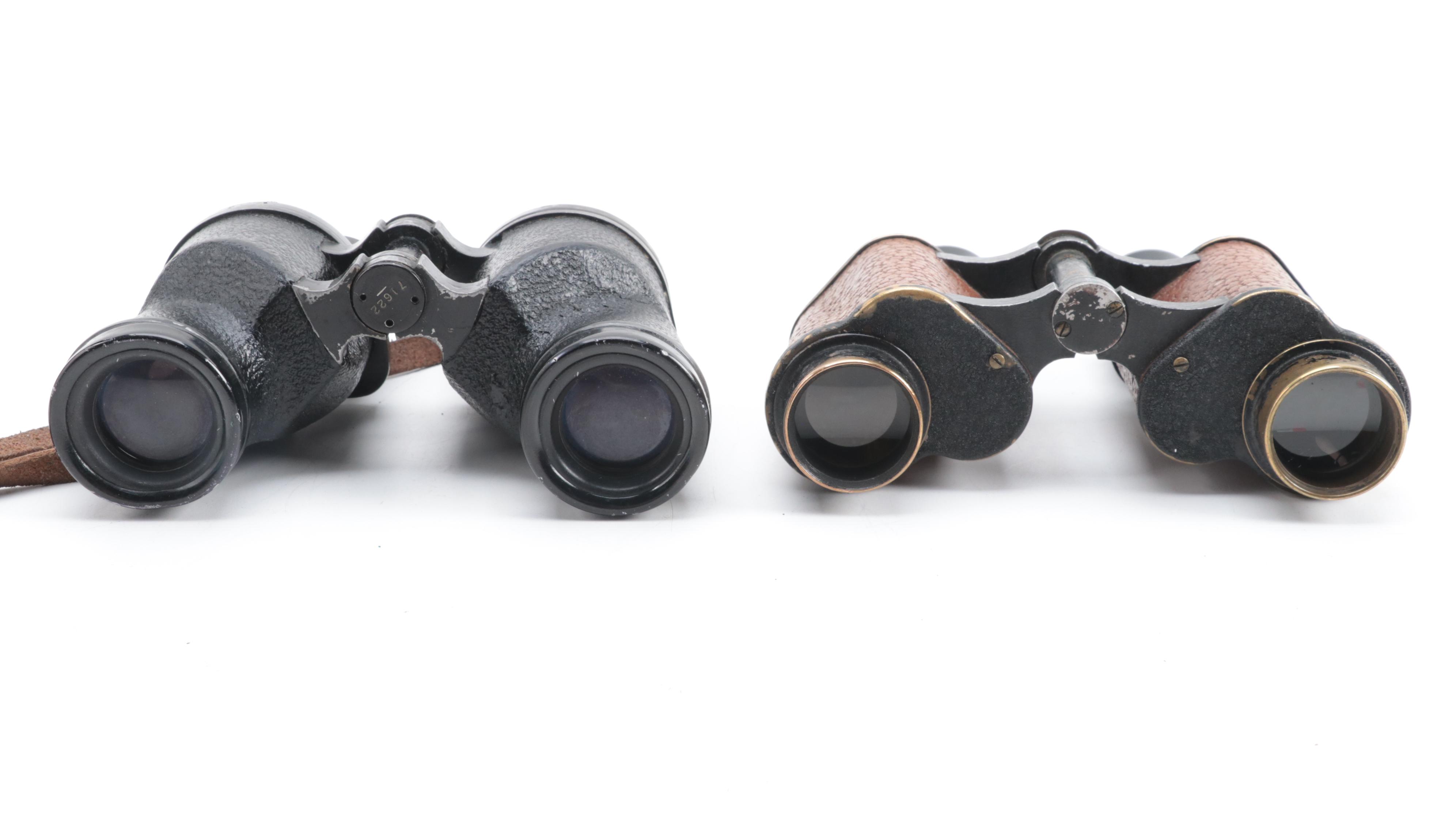 WWII Era Universal for U. S. Navy with Other 6 x 30 Binoculars, Mid-20th Century