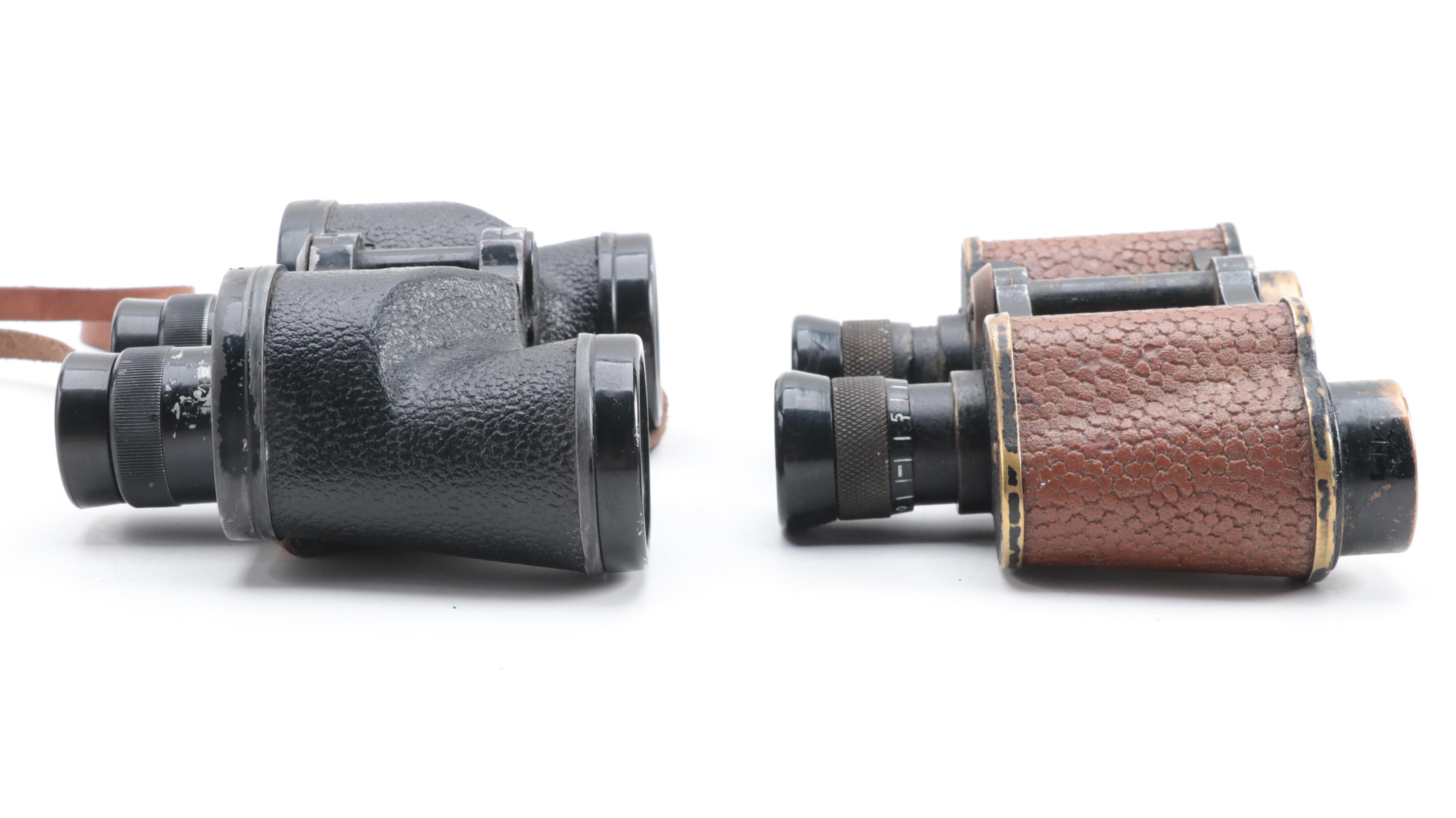 WWII Era Universal for U. S. Navy with Other 6 x 30 Binoculars, Mid-20th Century