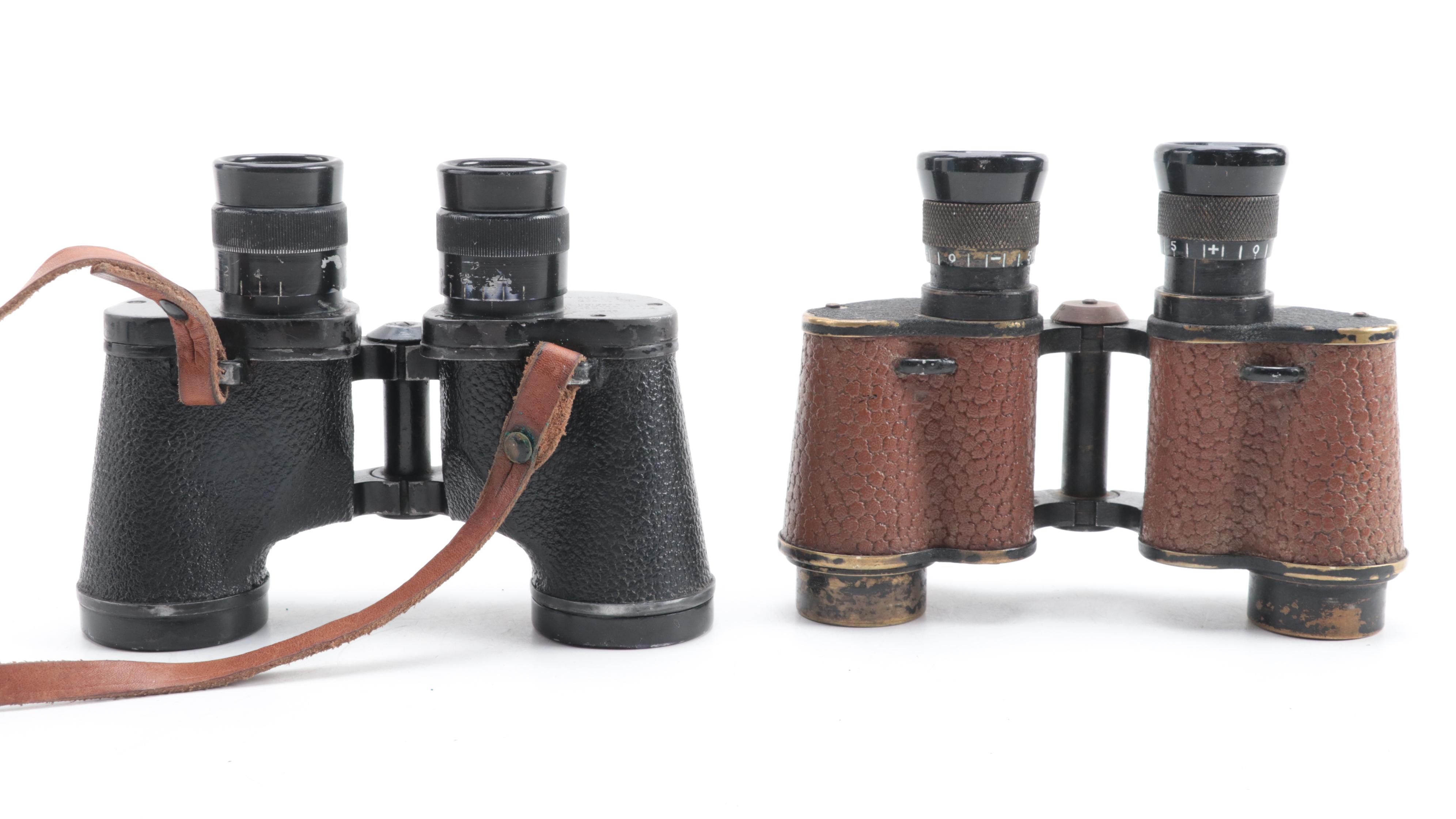 WWII Era Universal for U. S. Navy with Other 6 x 30 Binoculars, Mid-20th Century