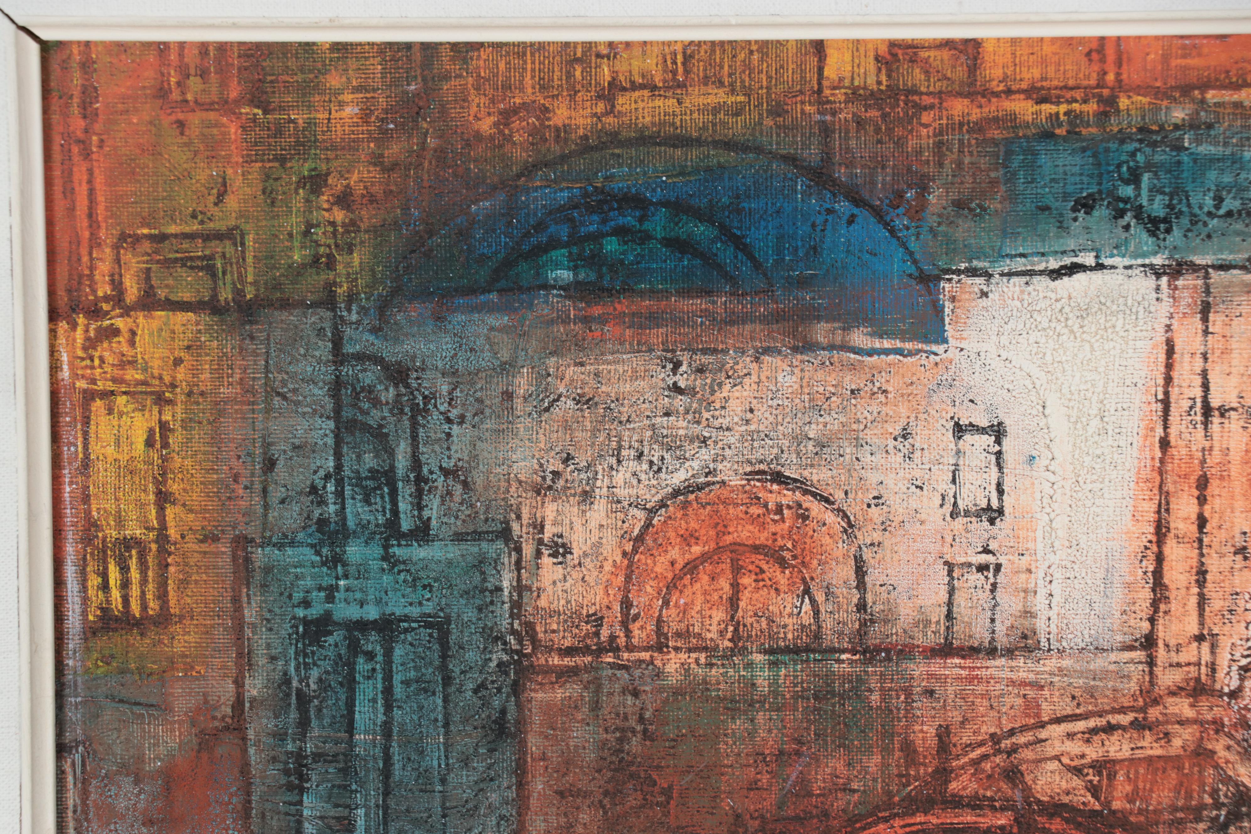 Eva Fischer Oil Painting of Mediterranean Landscape