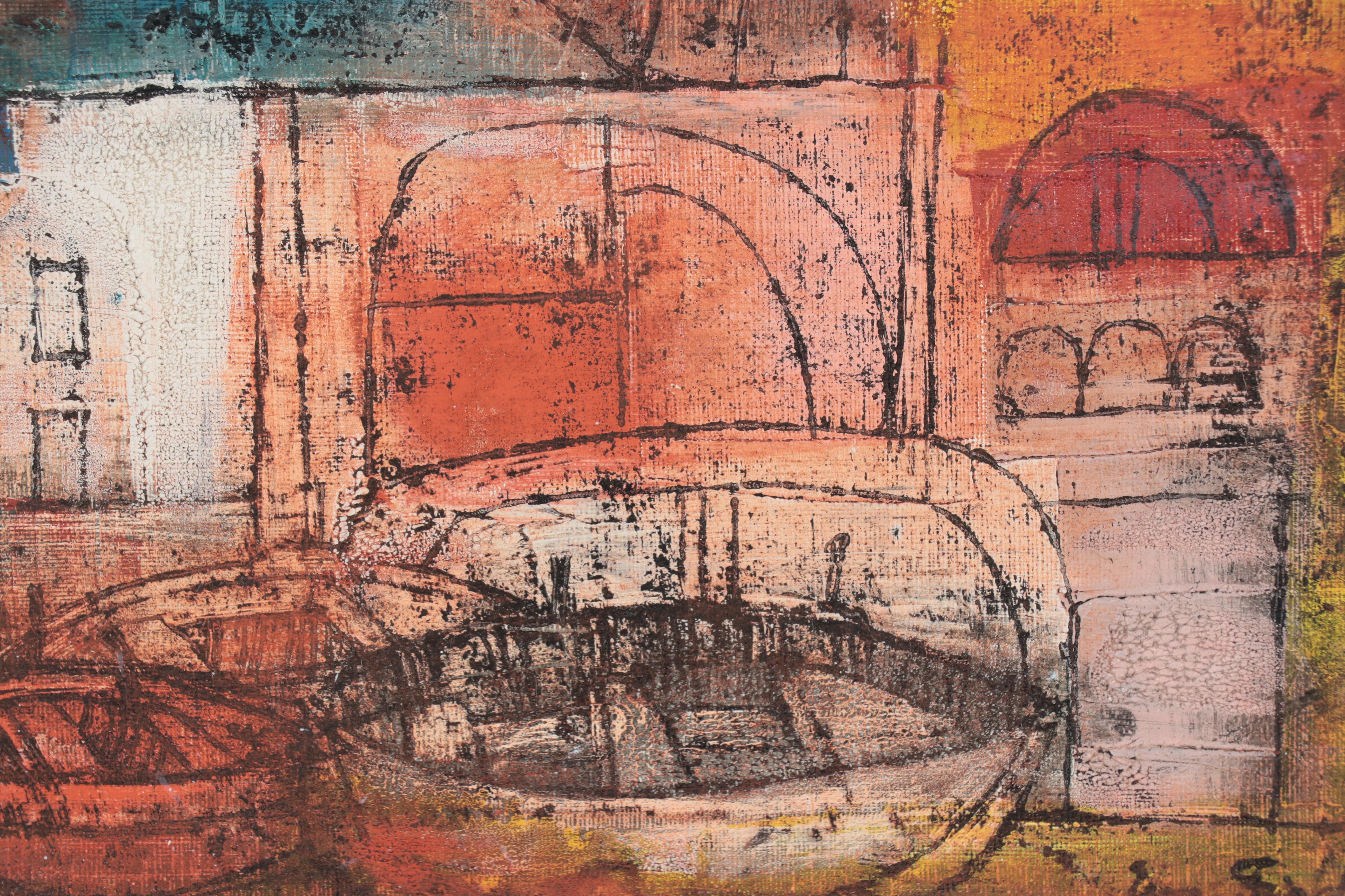 Eva Fischer Oil Painting of Mediterranean Landscape