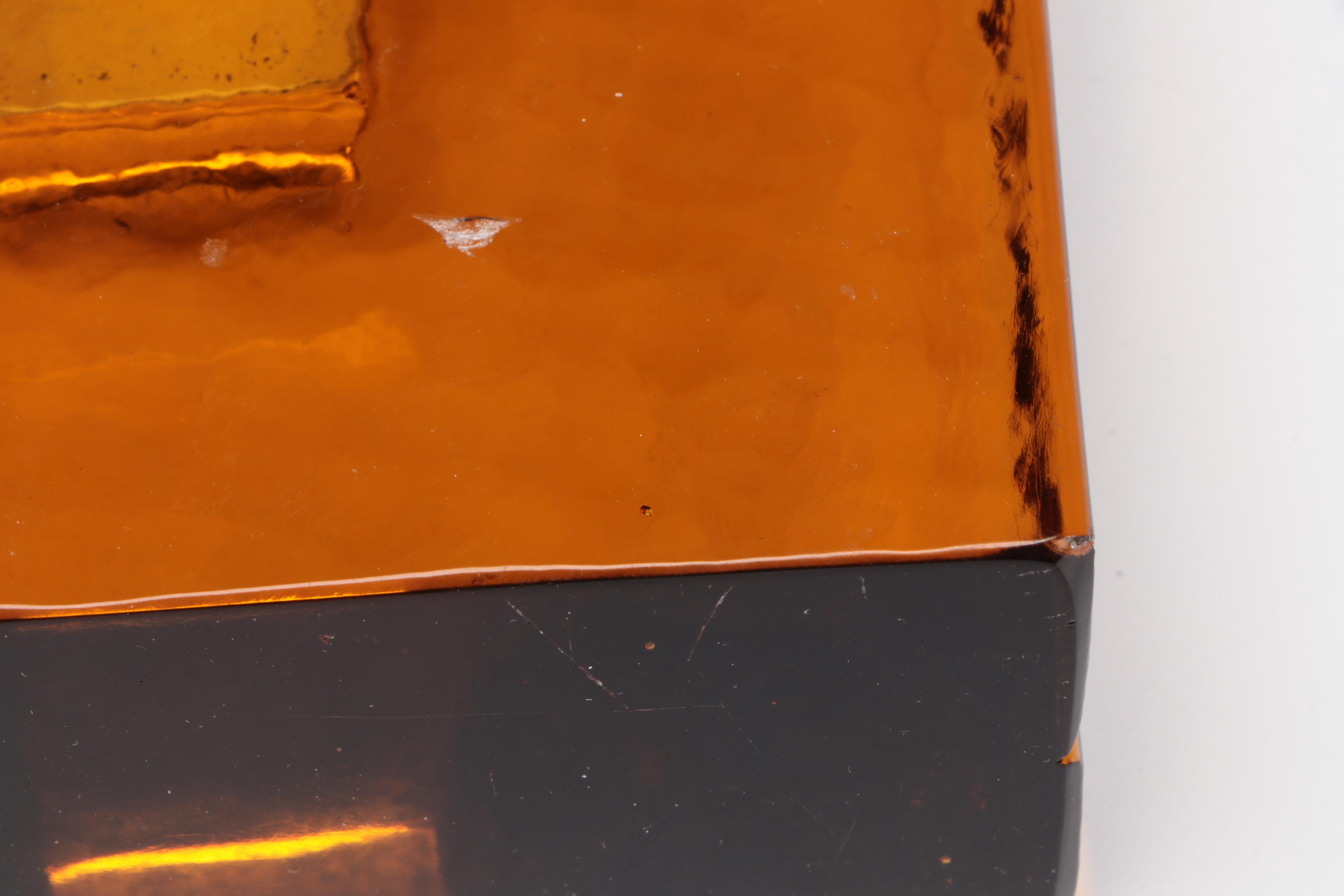 Murano Fused Glass Statement Vase With Impressed Glass Paperweight