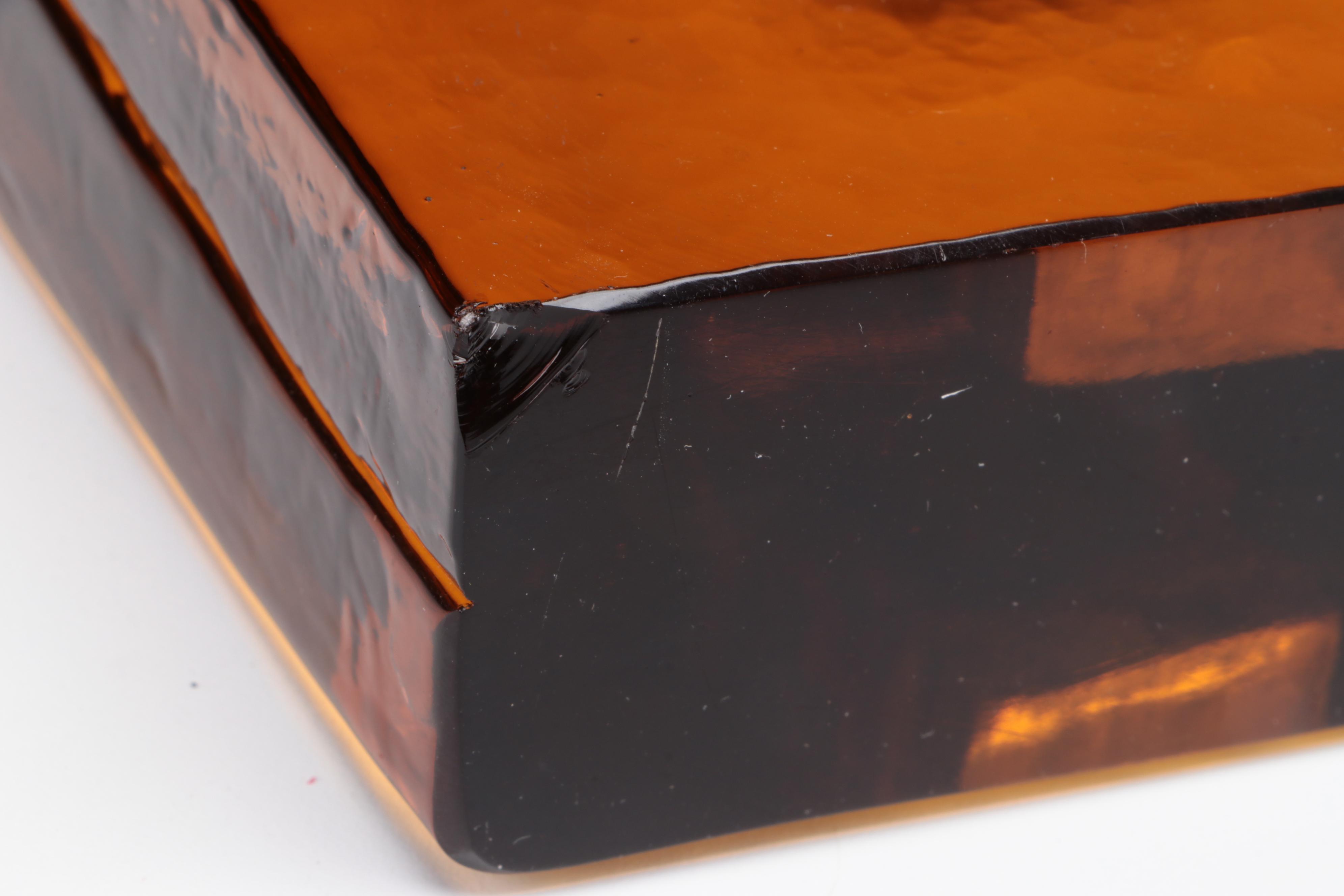 Murano Fused Glass Statement Vase With Impressed Glass Paperweight