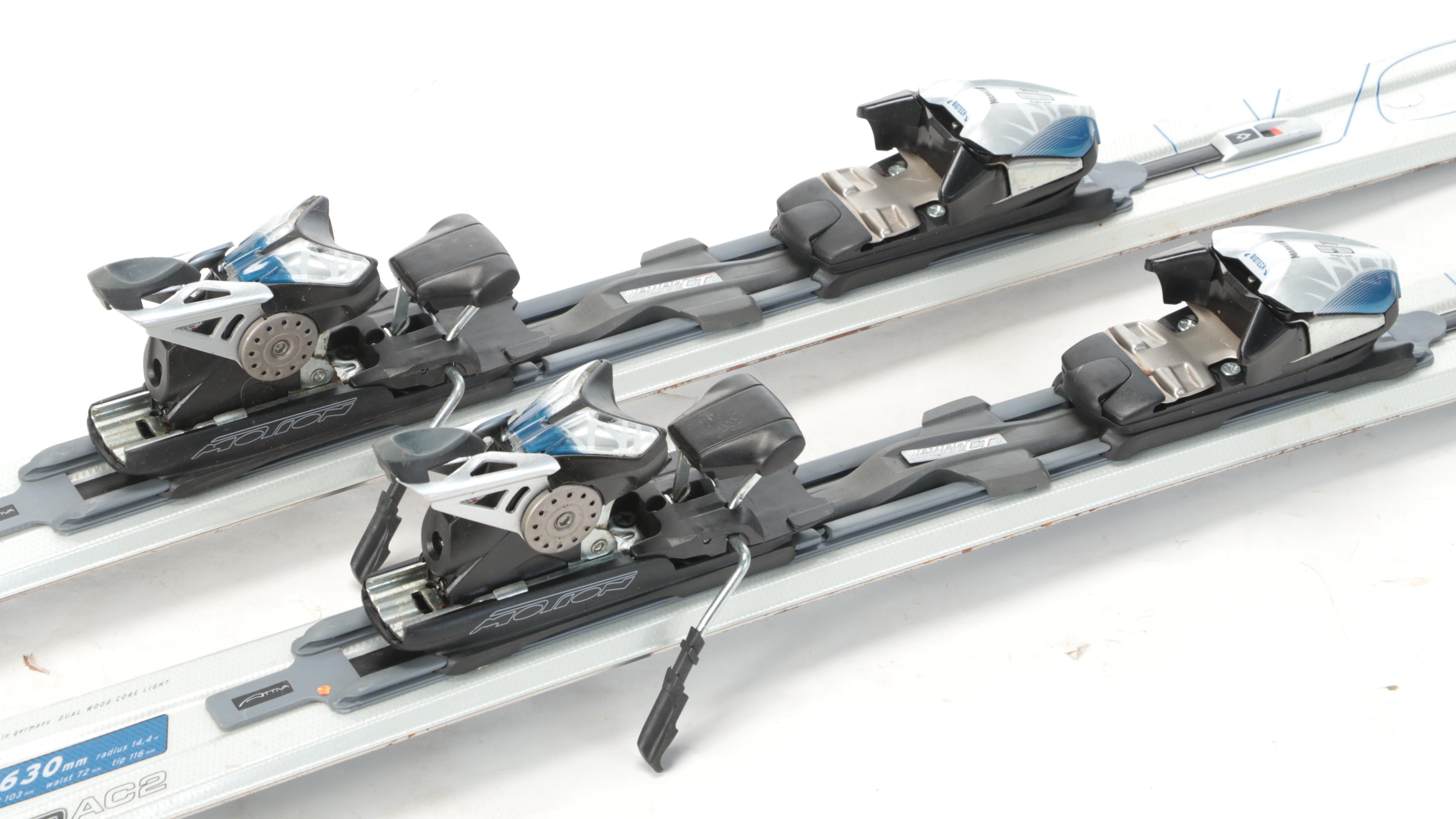 Volkl Snow Skis With Tecnica Vento 6 Boots and Metric Ski Poles