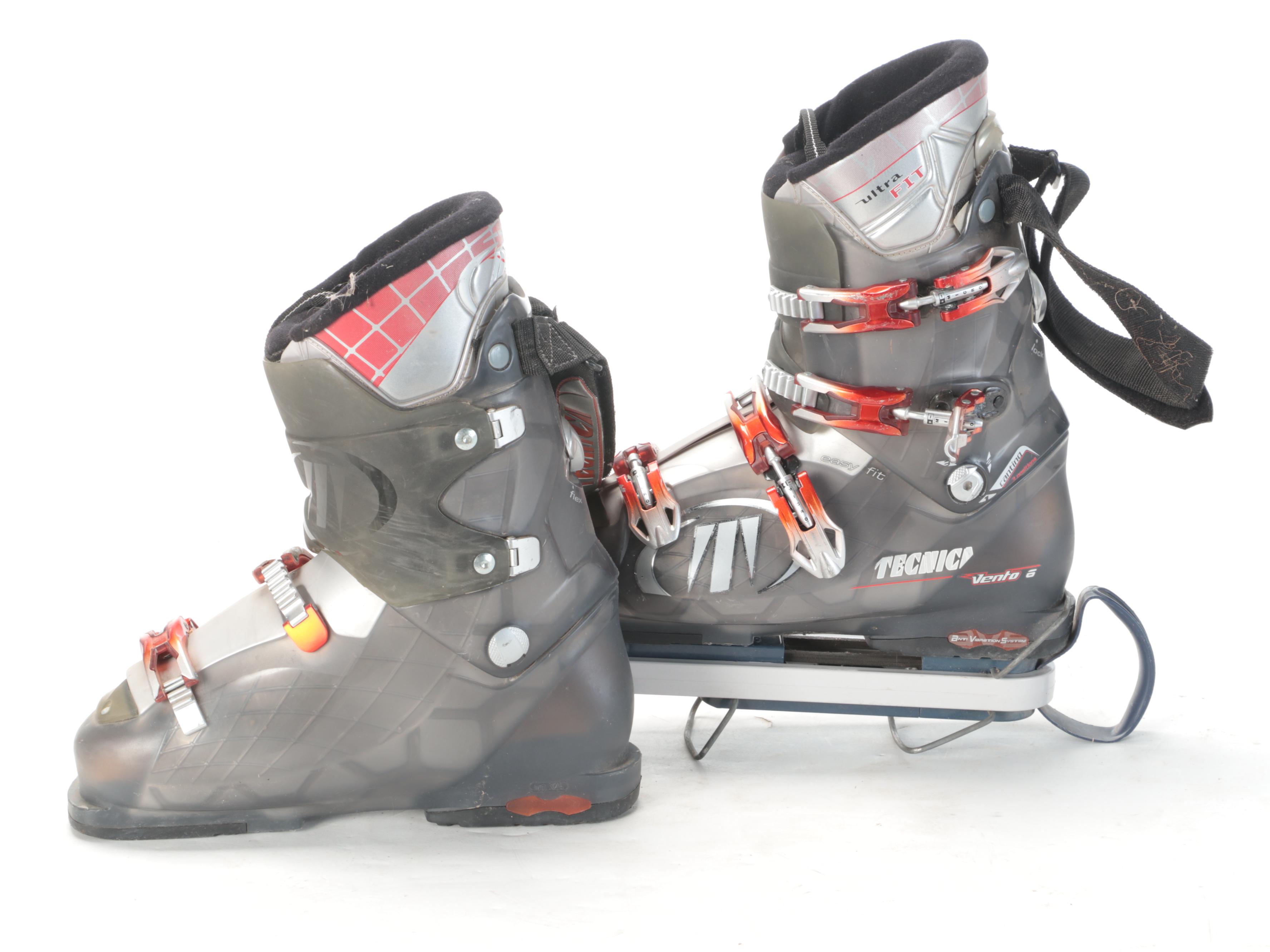 Volkl Snow Skis With Tecnica Vento 6 Boots and Metric Ski Poles