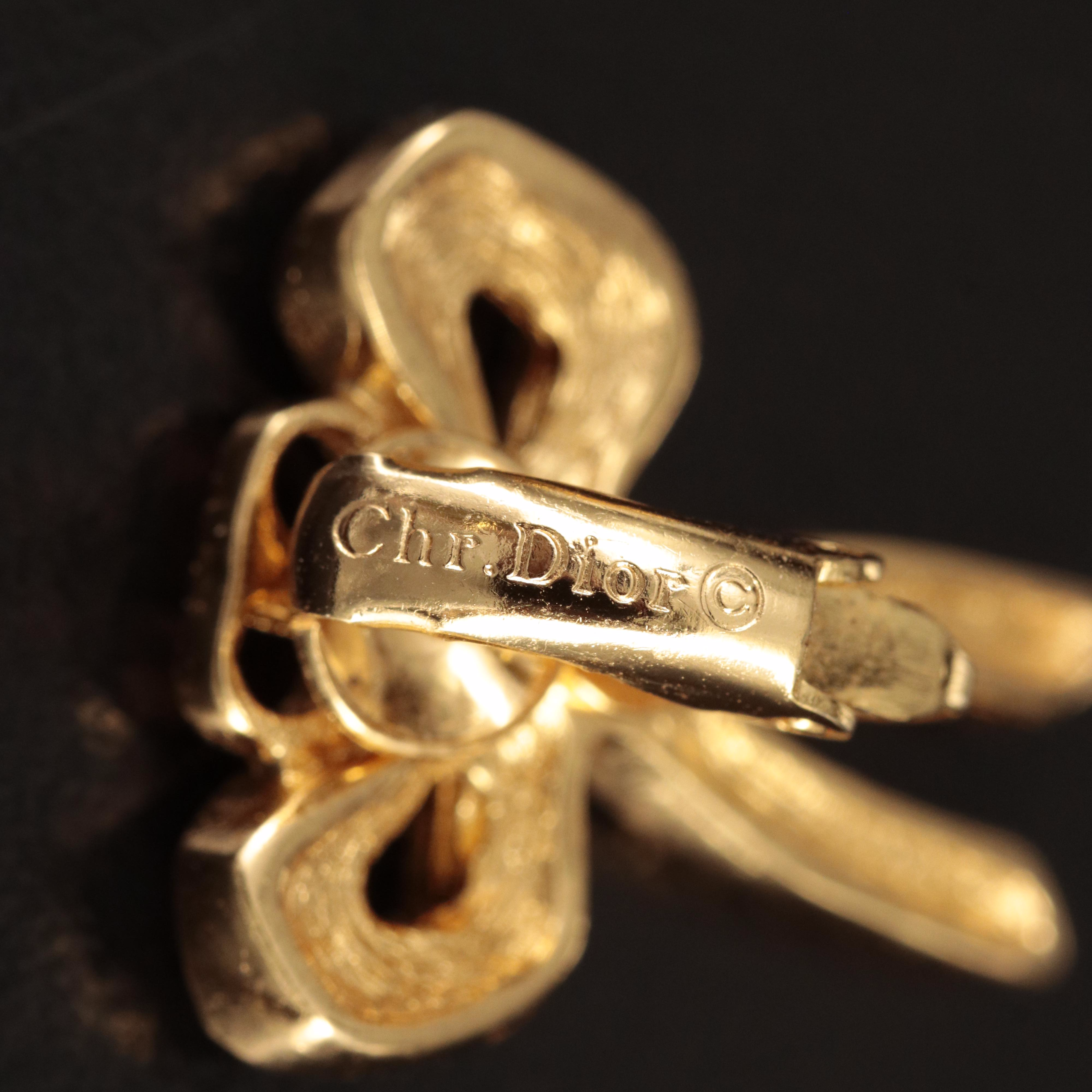 Christian Dior CD Bow Earrings