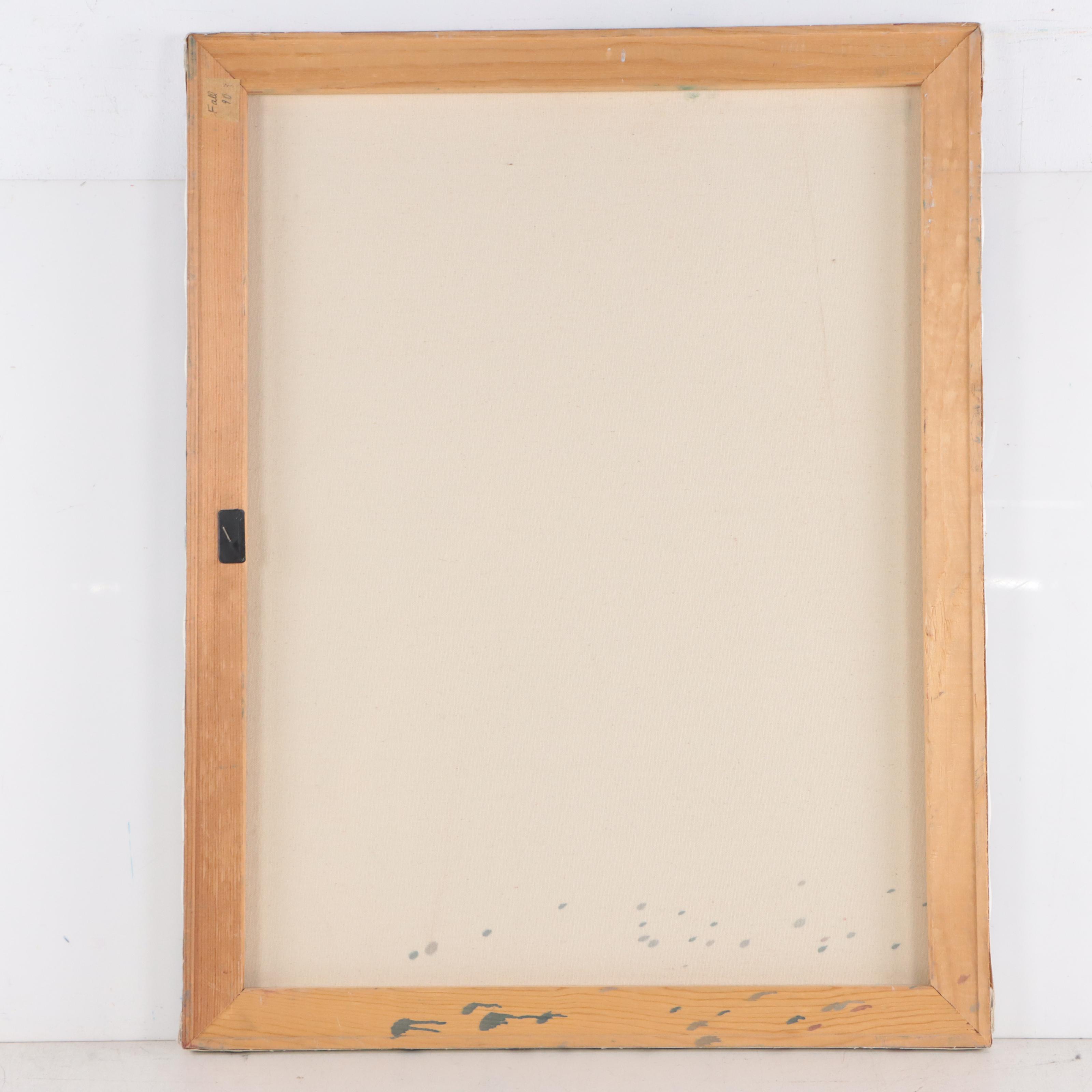 Katrina Halter Oil Painting of a Reclining Male Nude, Circa 1990