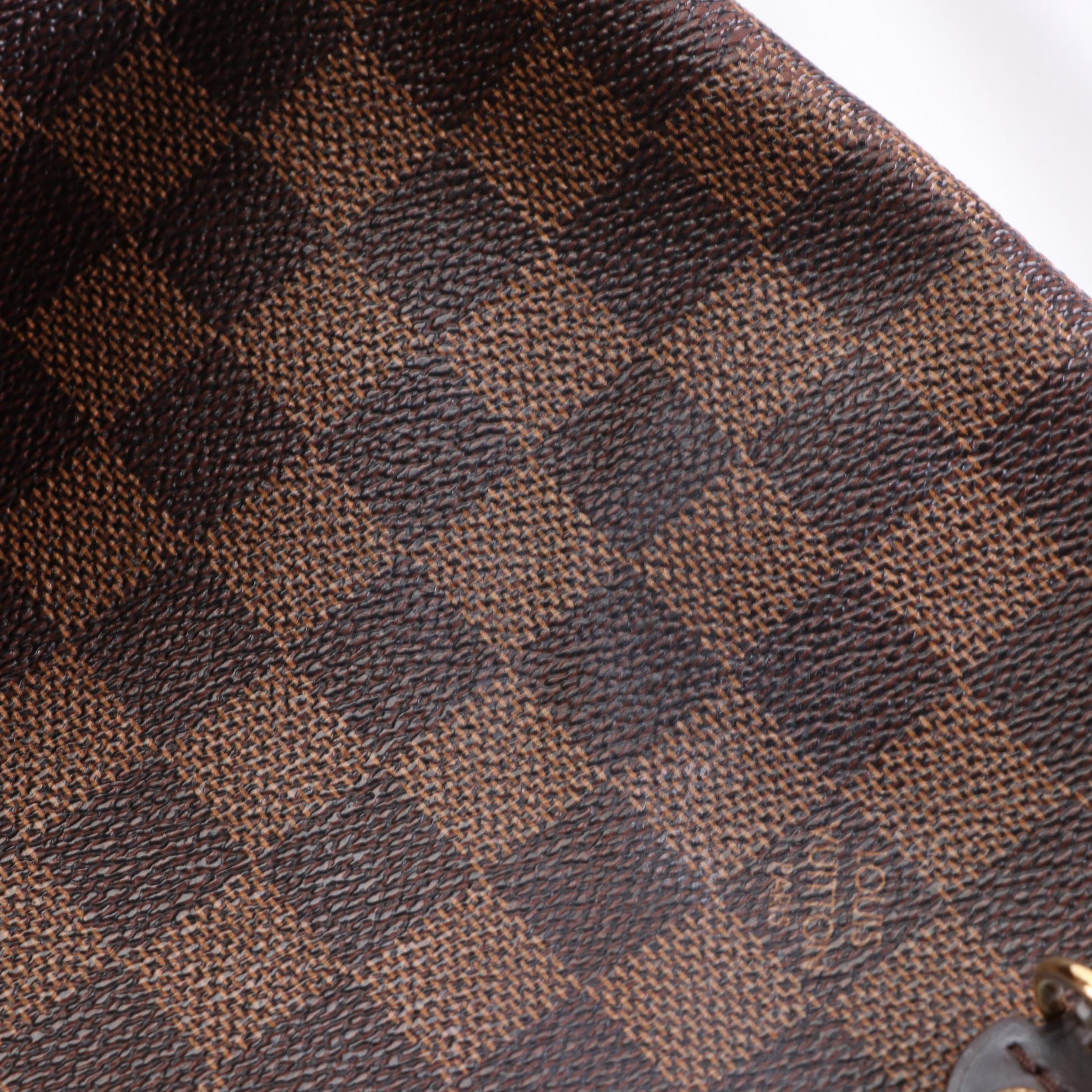 Louis Vuitton Neverfull MM Tote in Damier Ebene Canvas and Leather