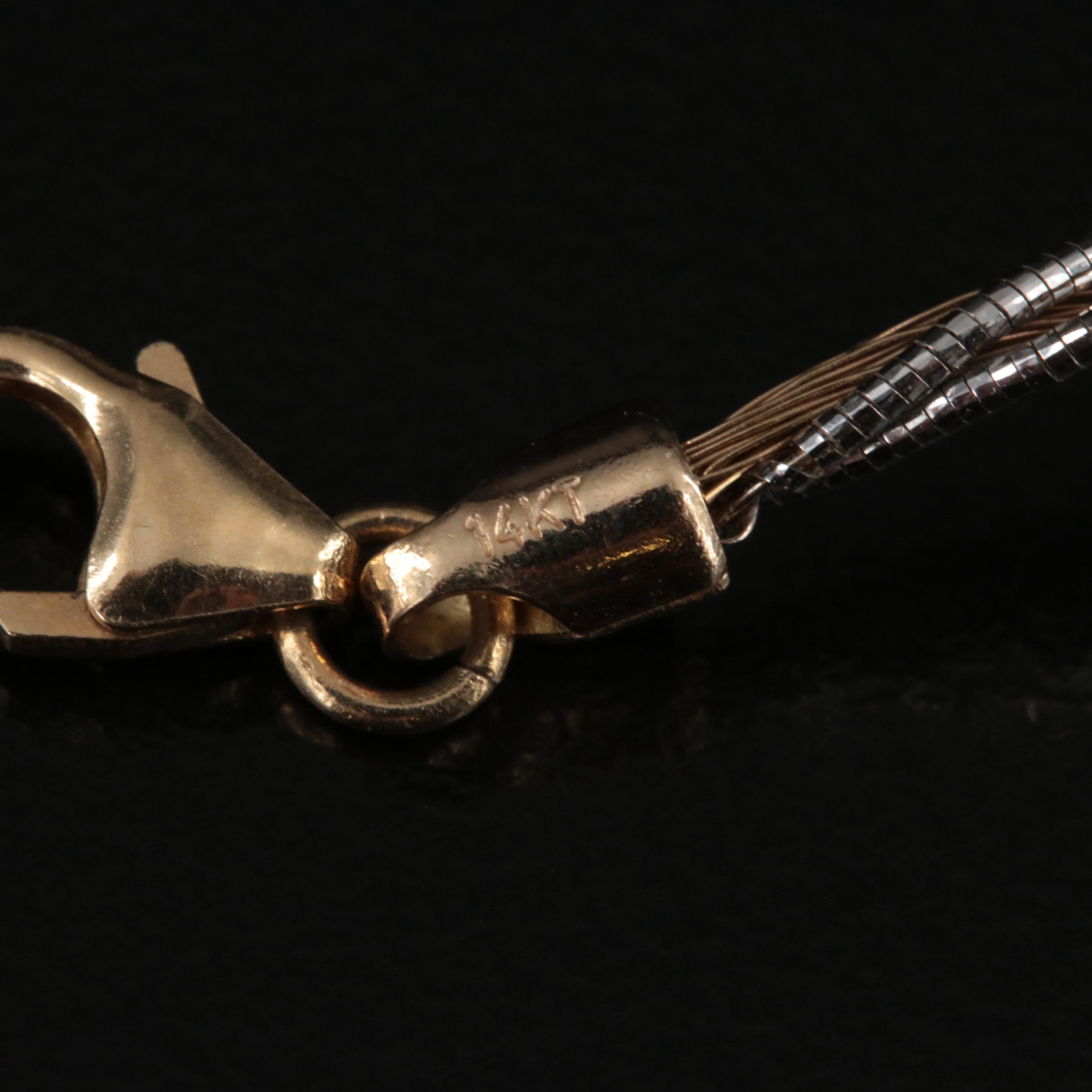 14K Twisted Wire Necklace