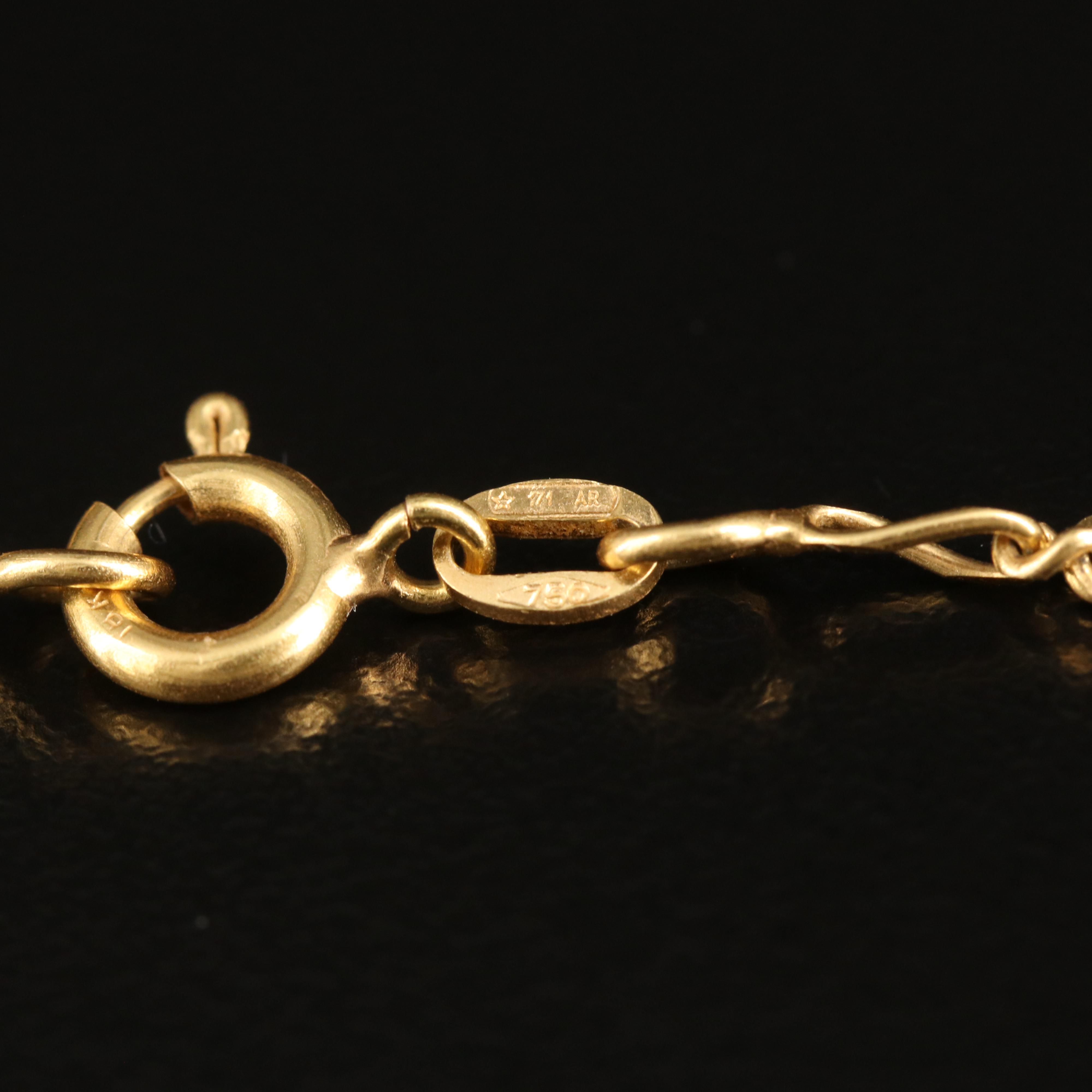 18K Fancy Curb Chain Necklace