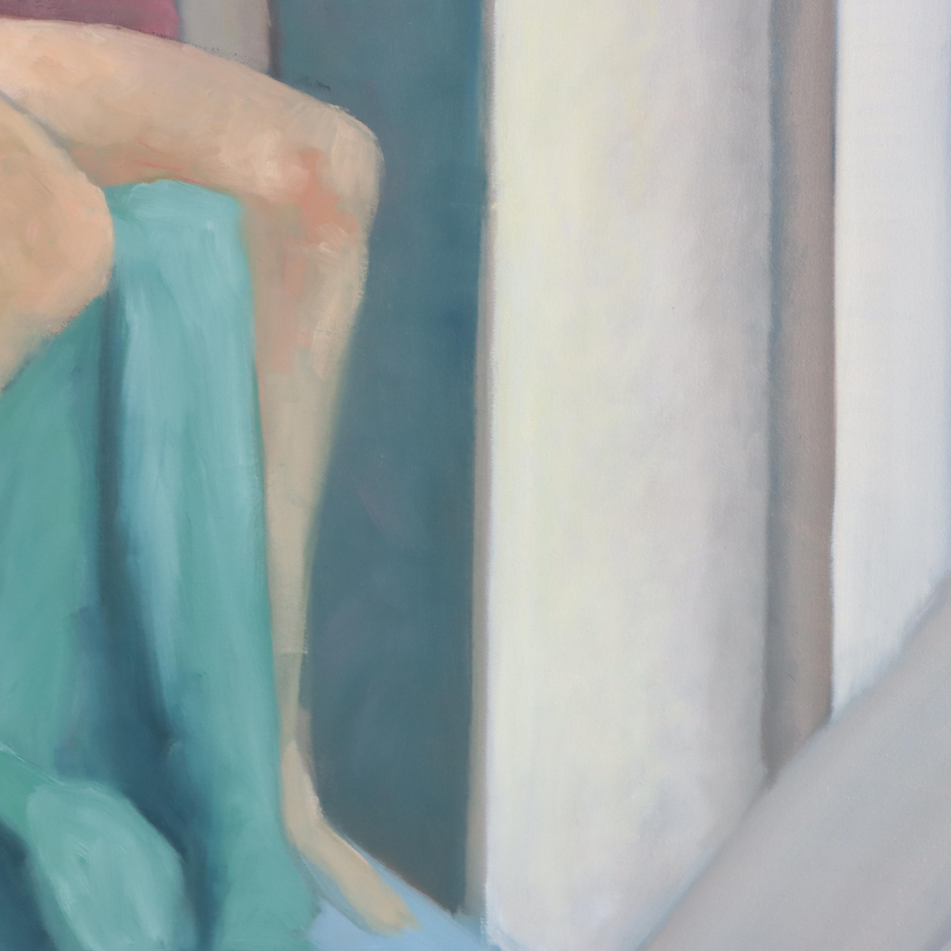 Katrina Halter Oil Painting of a Seated Female Nude, 2005