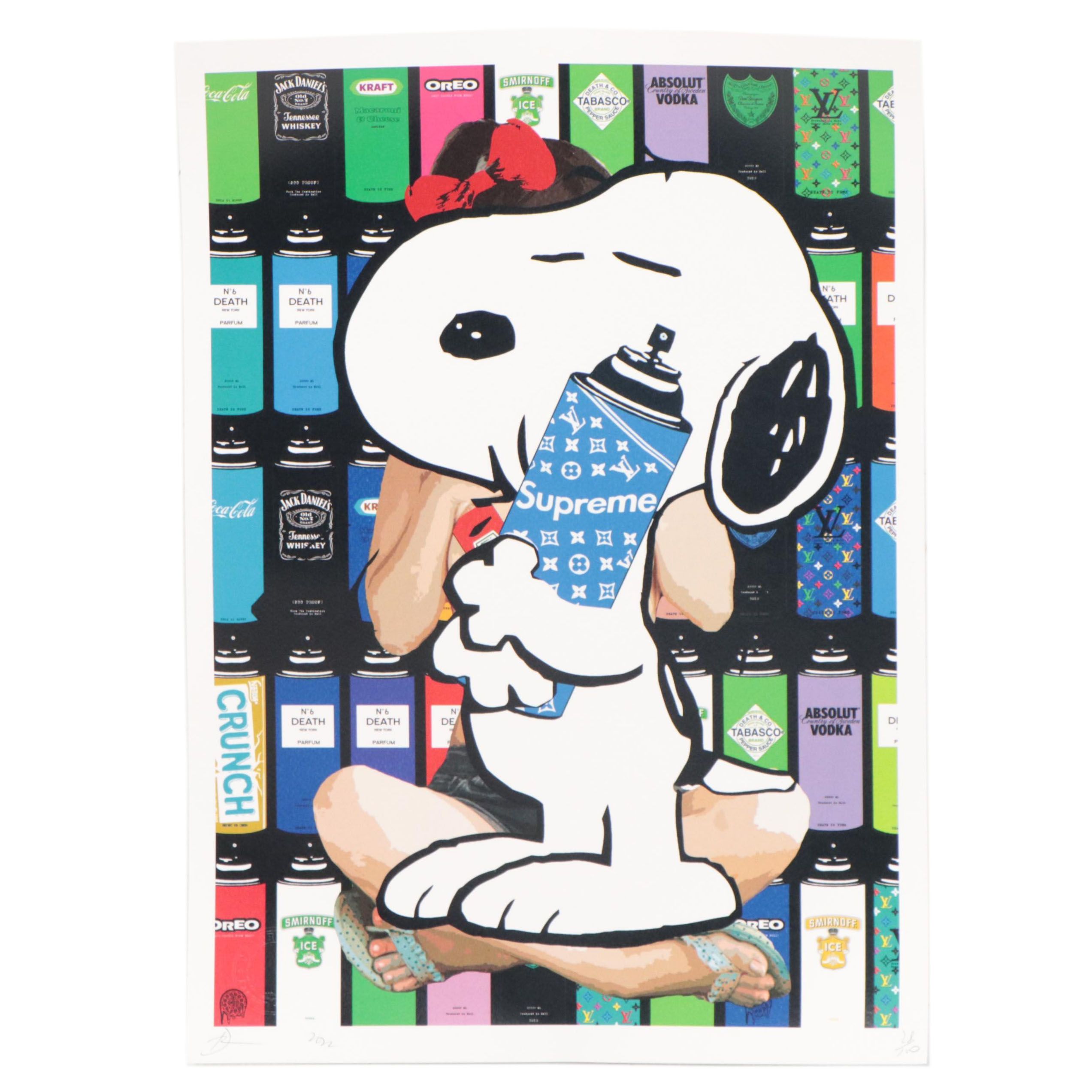 Death NYC Pop Art Graphic Print of Snoopy, 2022