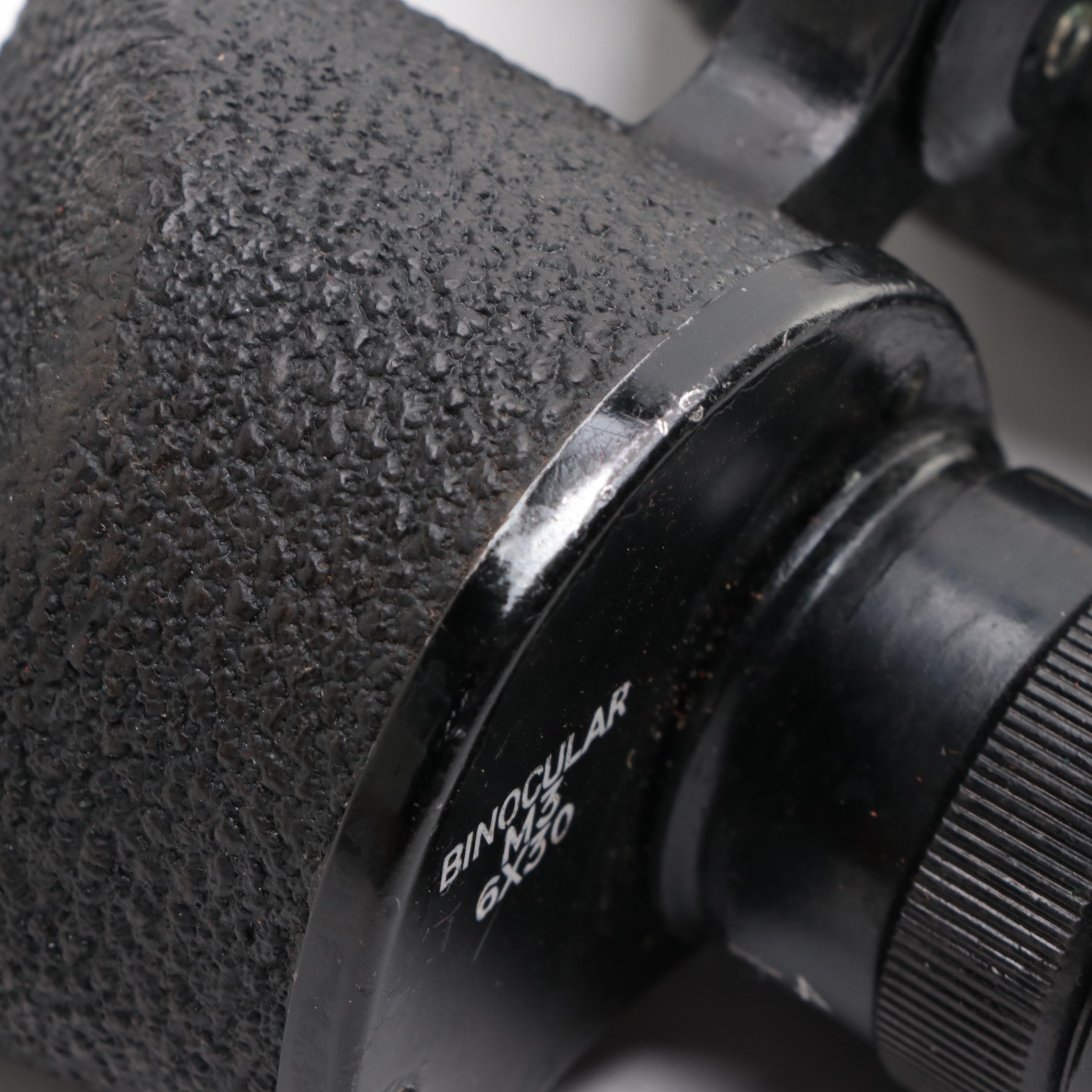 U. S. Army Nash-Kelvinator M3 Binoculars with Leather Case, 1942