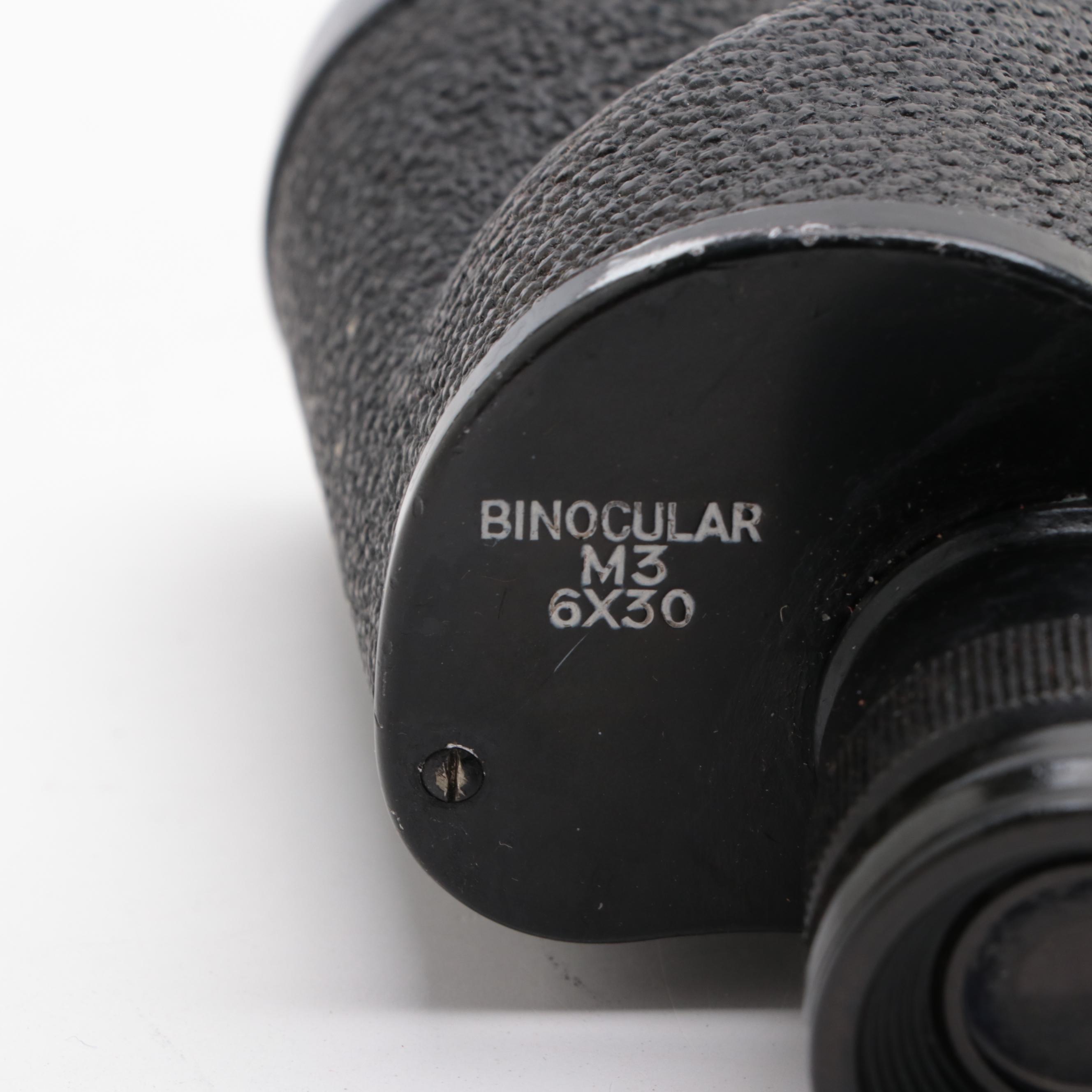 U. S. Army Nash-Kelvinator M3 Binoculars with Leather Case, 1942