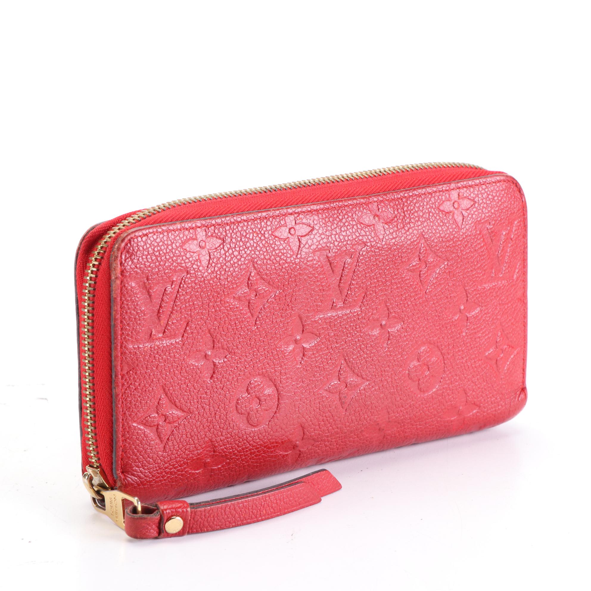 Louis Vuitton Zippy Wallet in Jaipur Red Monogram Empreinte Leather