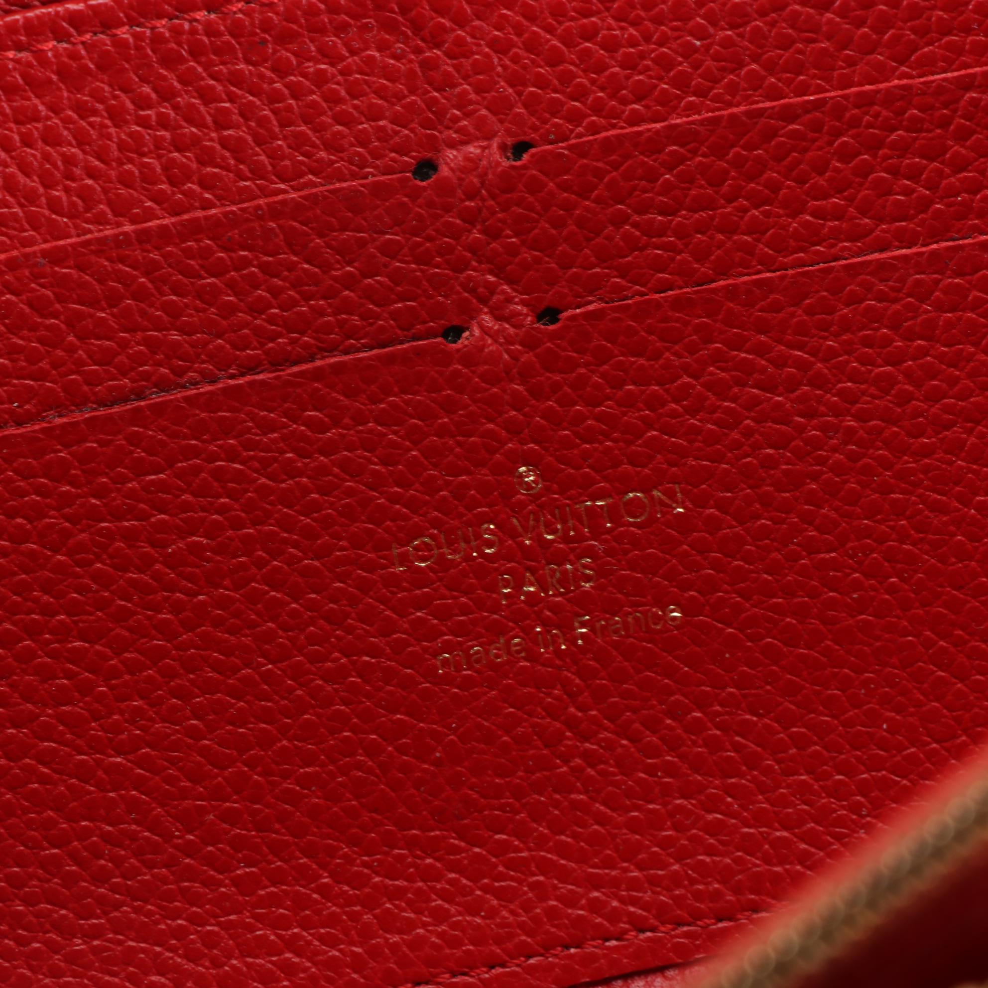 Louis Vuitton Zippy Wallet in Jaipur Red Monogram Empreinte Leather
