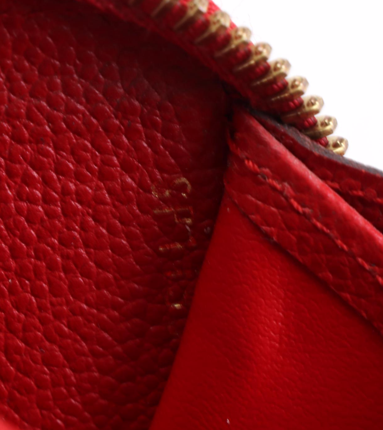 Louis Vuitton Zippy Wallet in Jaipur Red Monogram Empreinte Leather