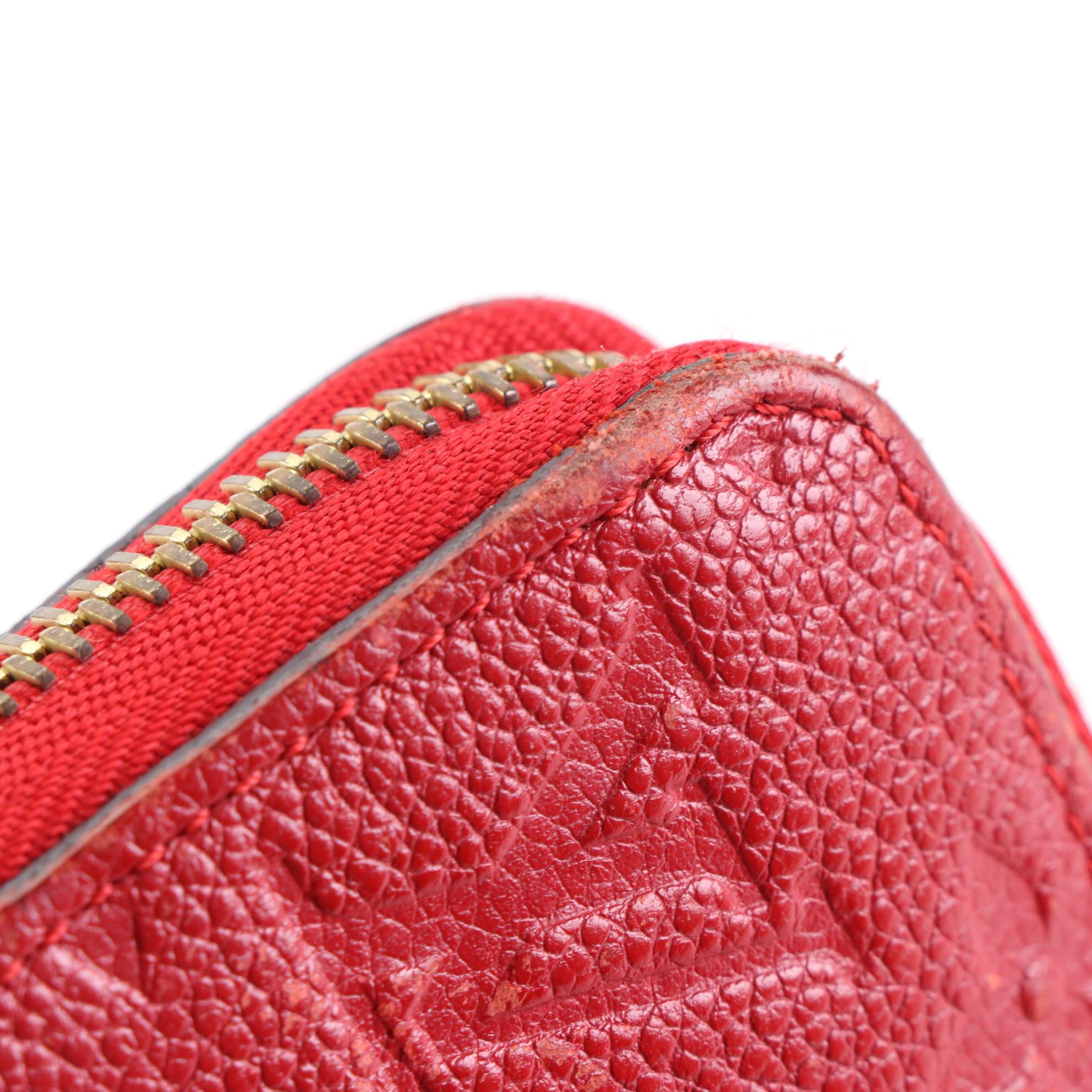 Louis Vuitton Zippy Wallet in Jaipur Red Monogram Empreinte Leather