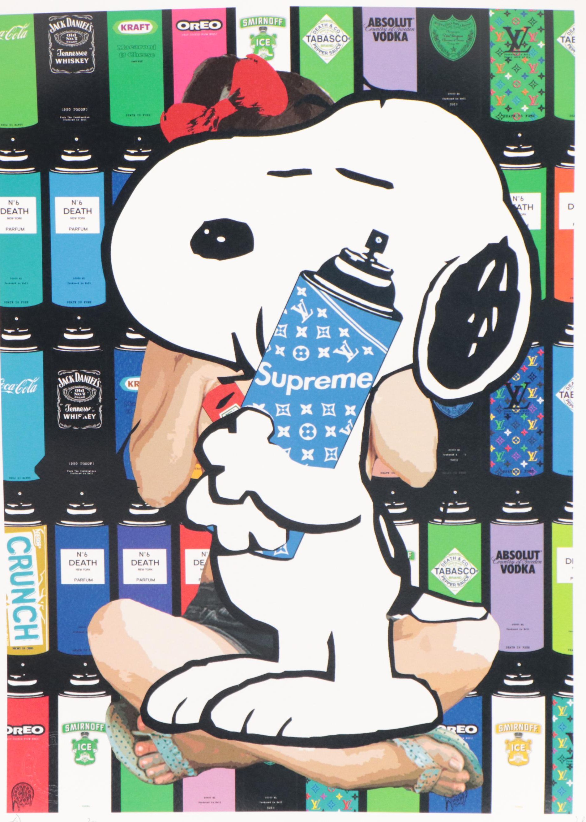 Death NYC Pop Art Graphic Print of Snoopy, 2022