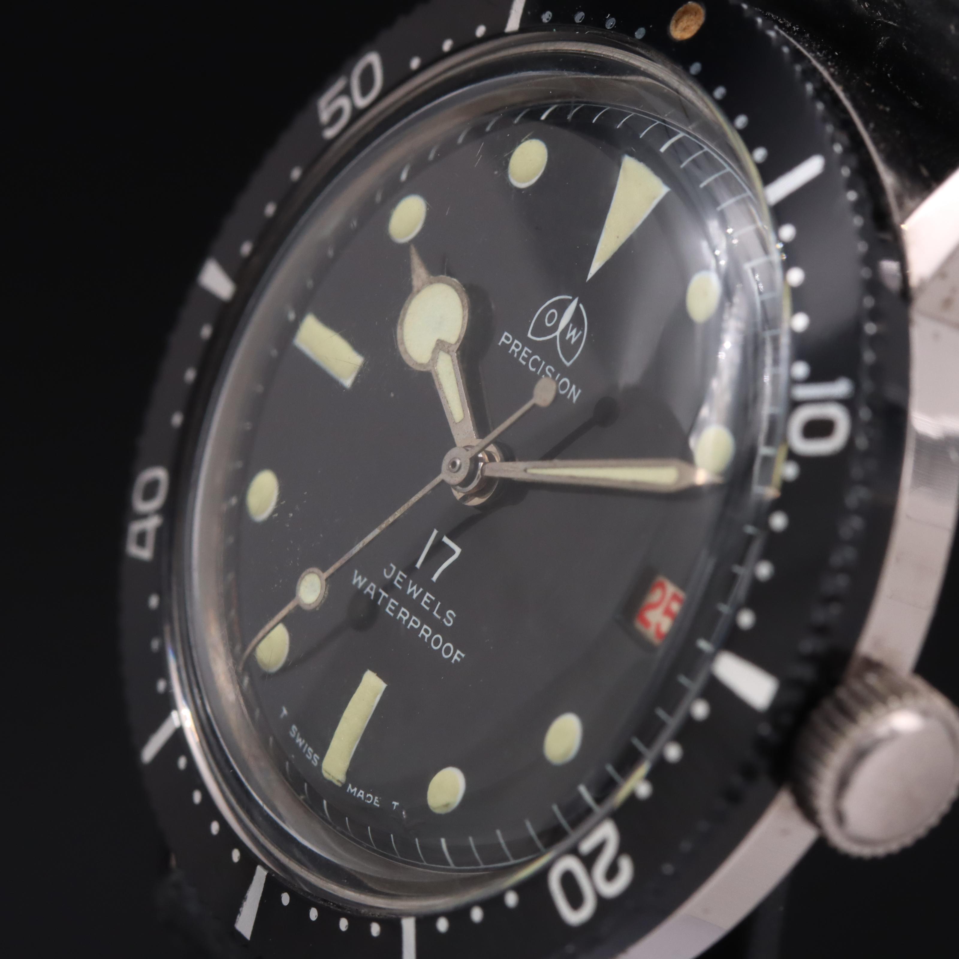 Vintage Ollech and Wajs Swiss Dive Watch