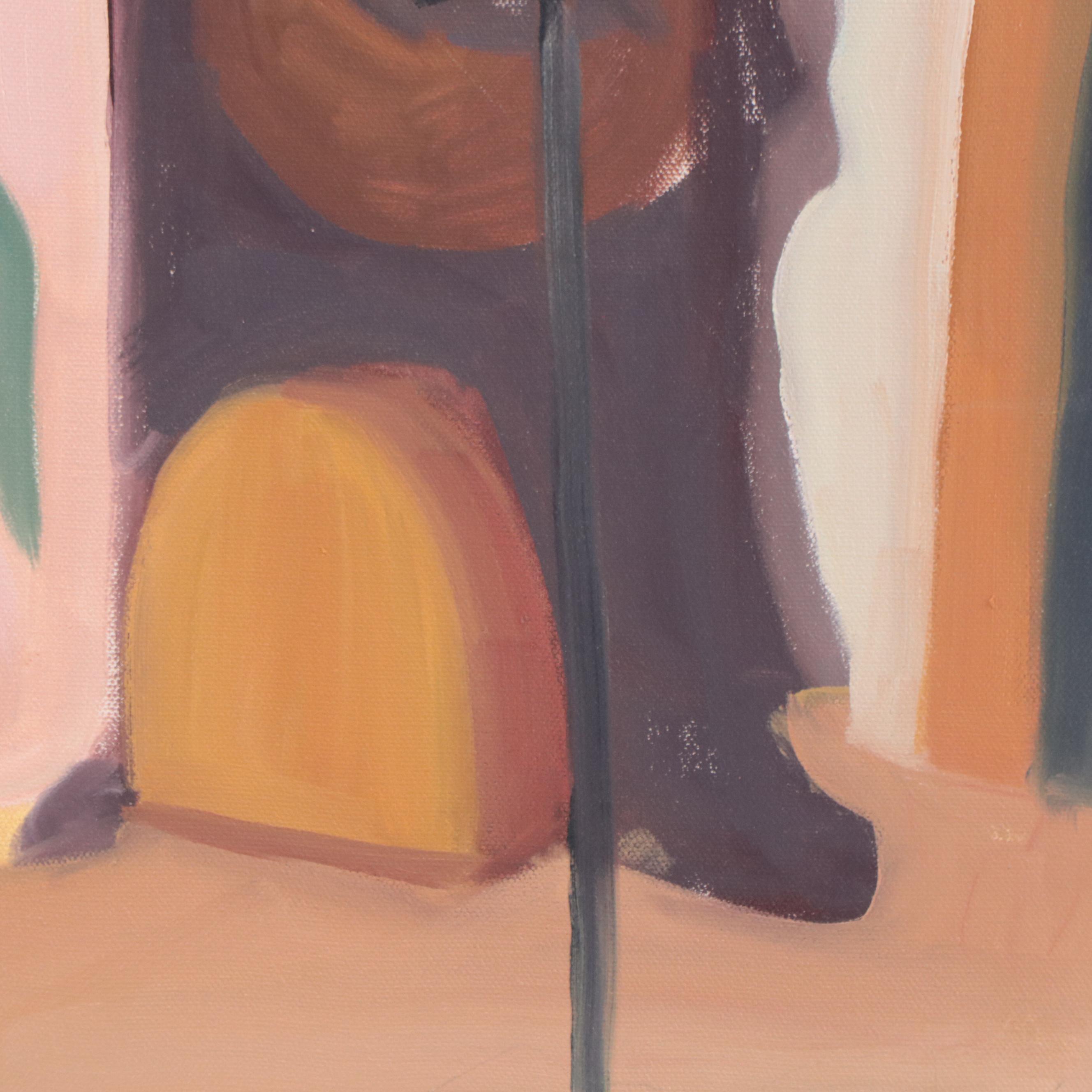 Katrina Halter Figurative Oil Painting of Standing Nude, 1991