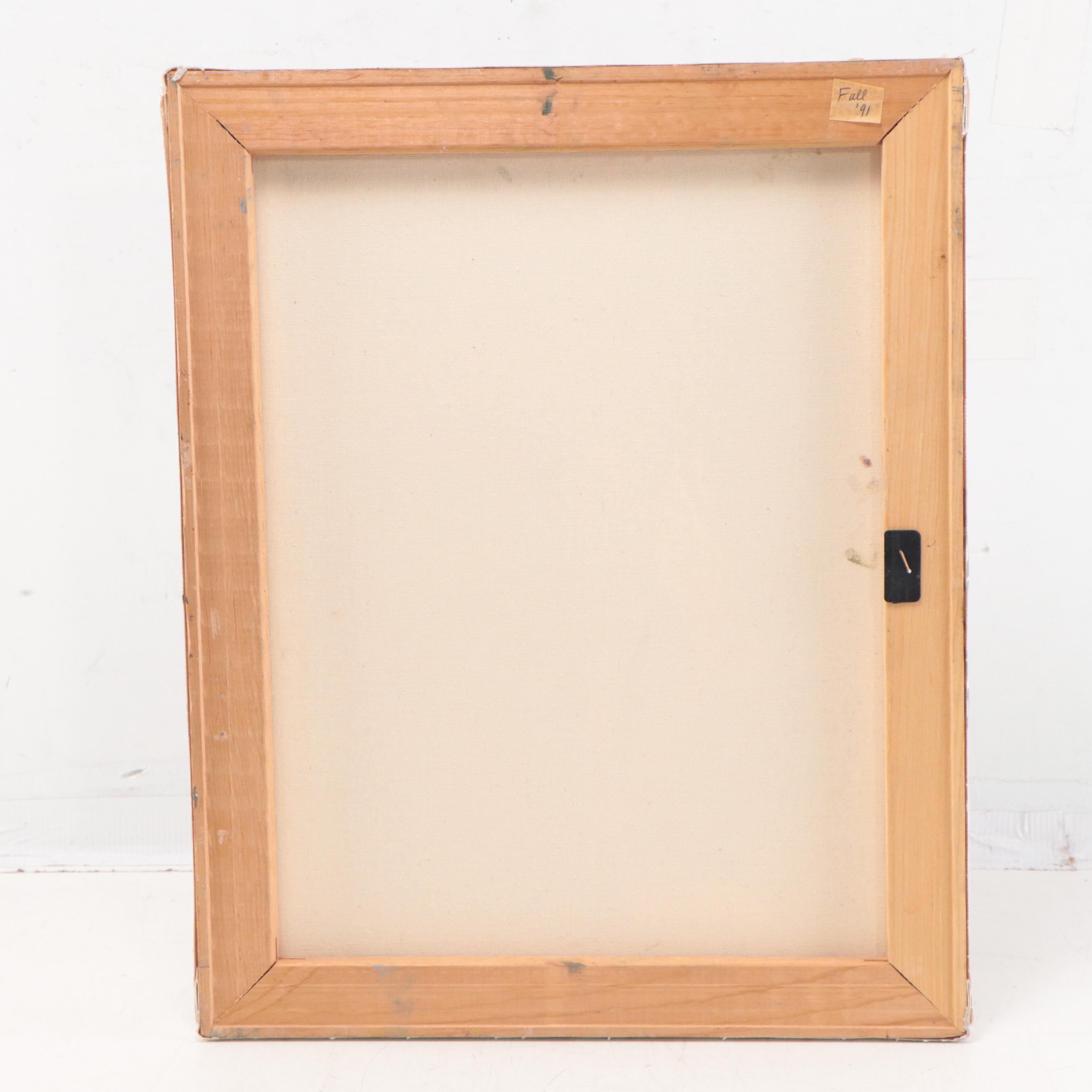 Katrina Halter Figurative Oil Painting of Standing Nude, 1991