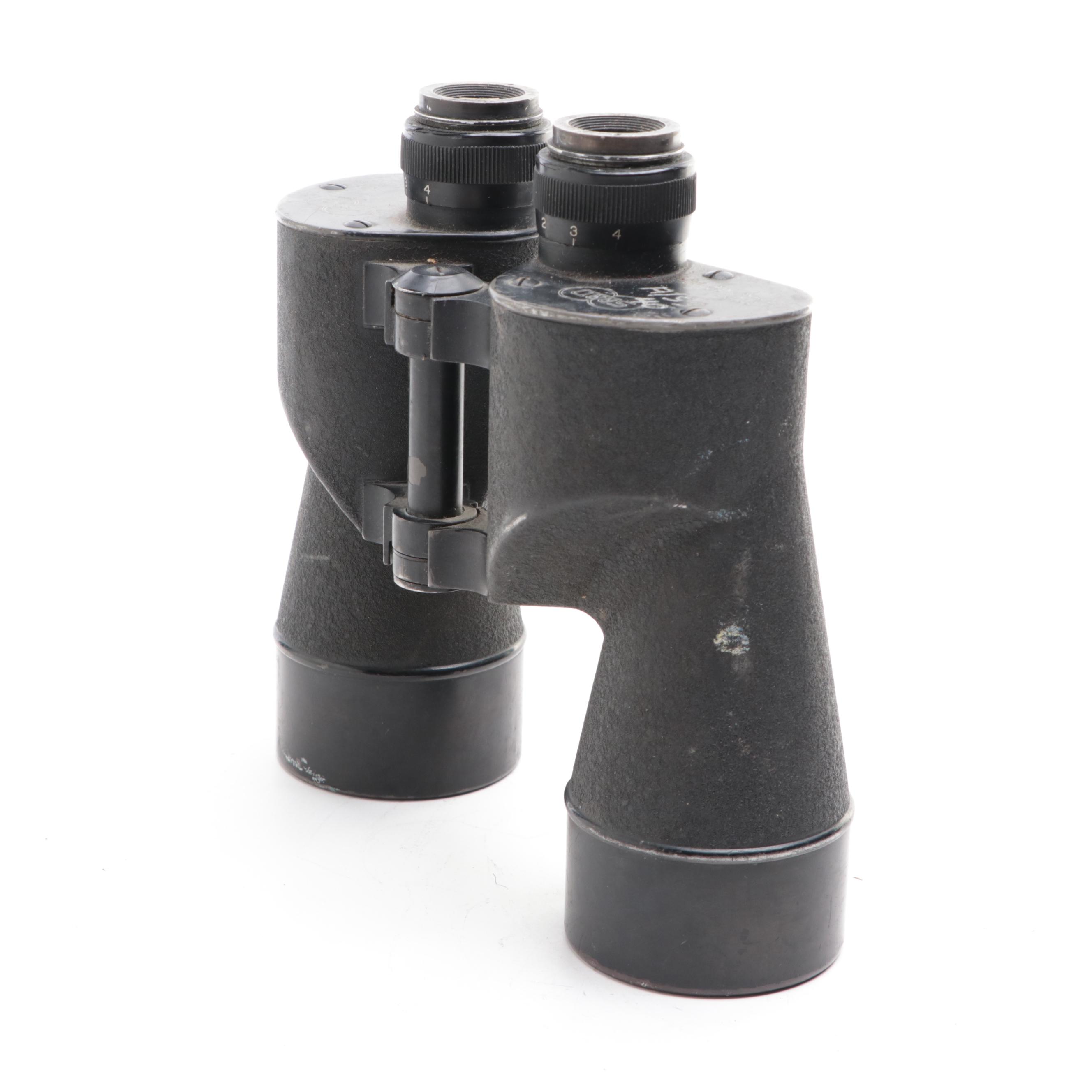 Square D for U. S. Navy Mark 21 Binoculars with Leather Case, Mid-20th Century