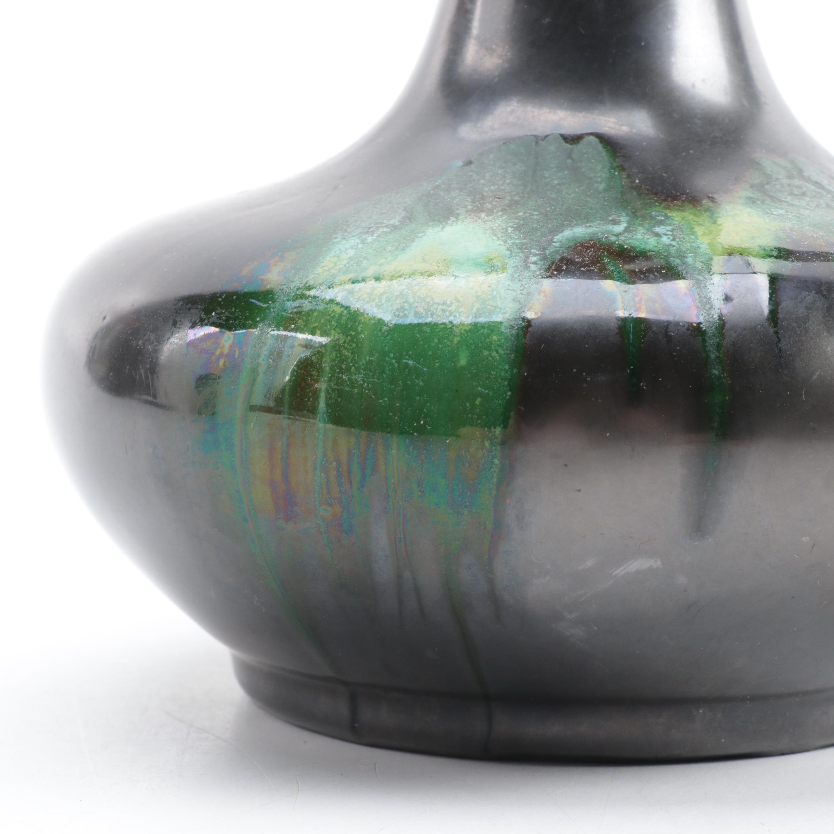 La Panne Belgian Glazed Ceramic Decorative Ewer, Mid-20th Century