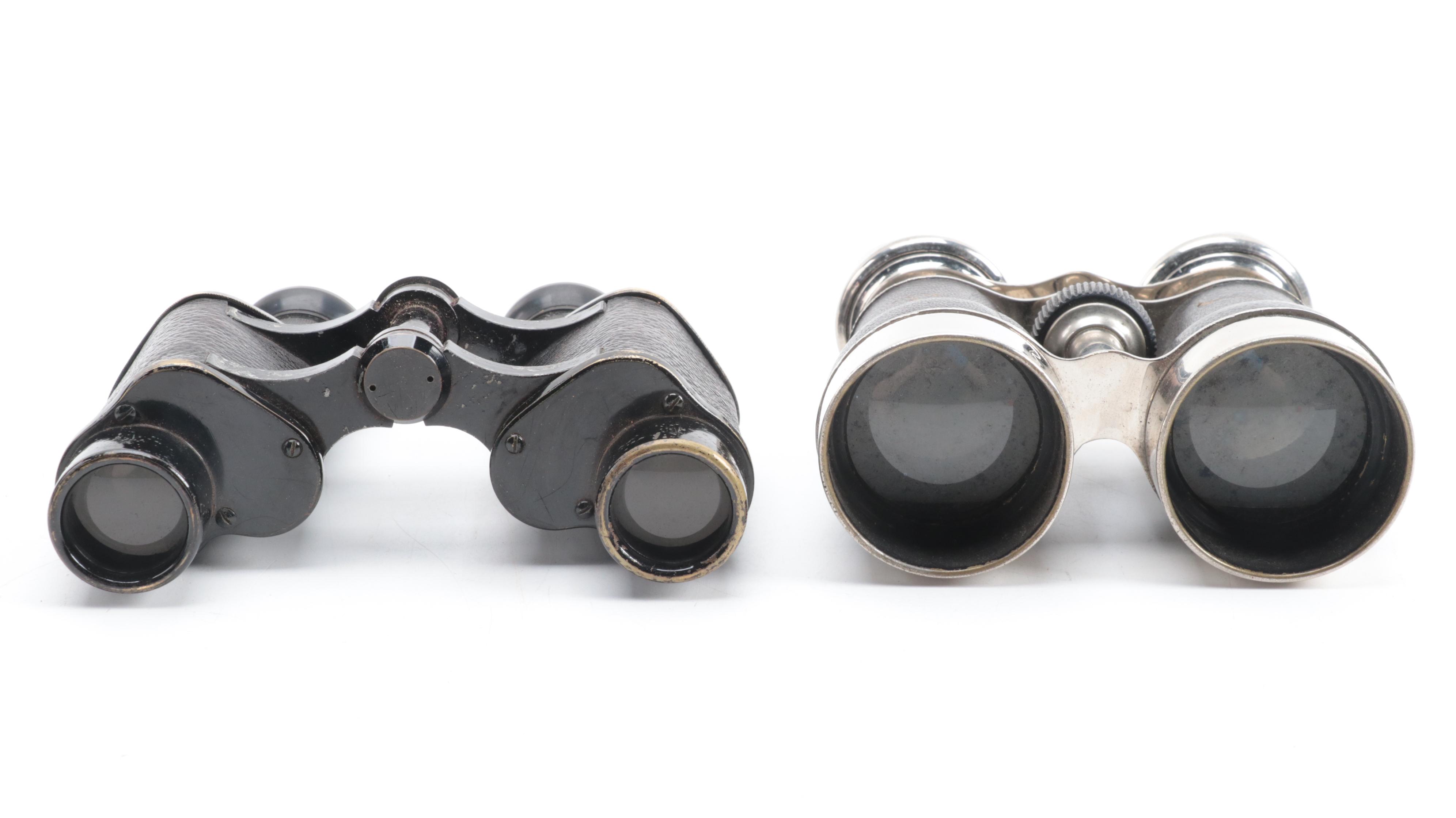 Butterfly Binoculars with Other French Chevalier Field Glasses