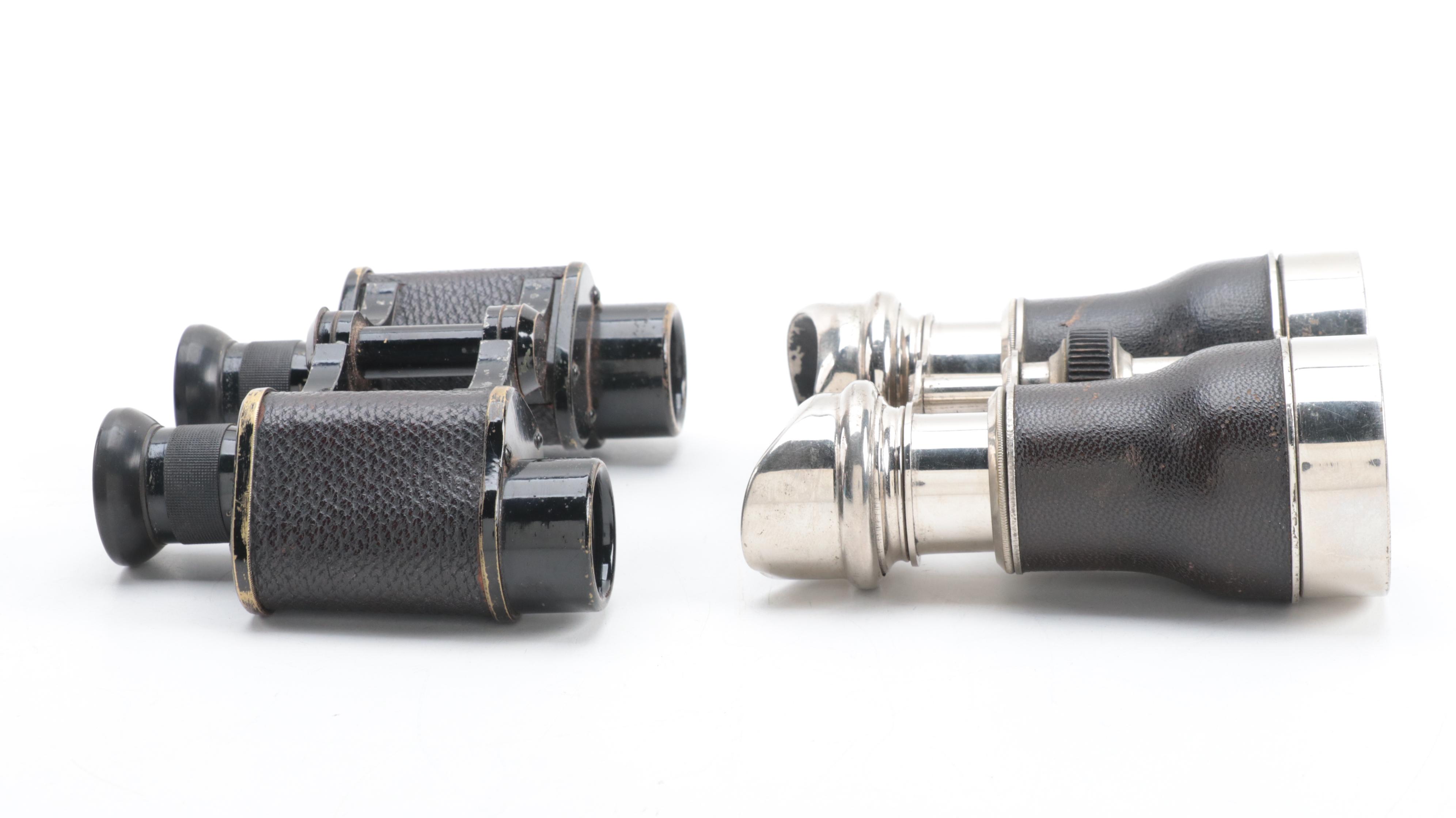 Butterfly Binoculars with Other French Chevalier Field Glasses