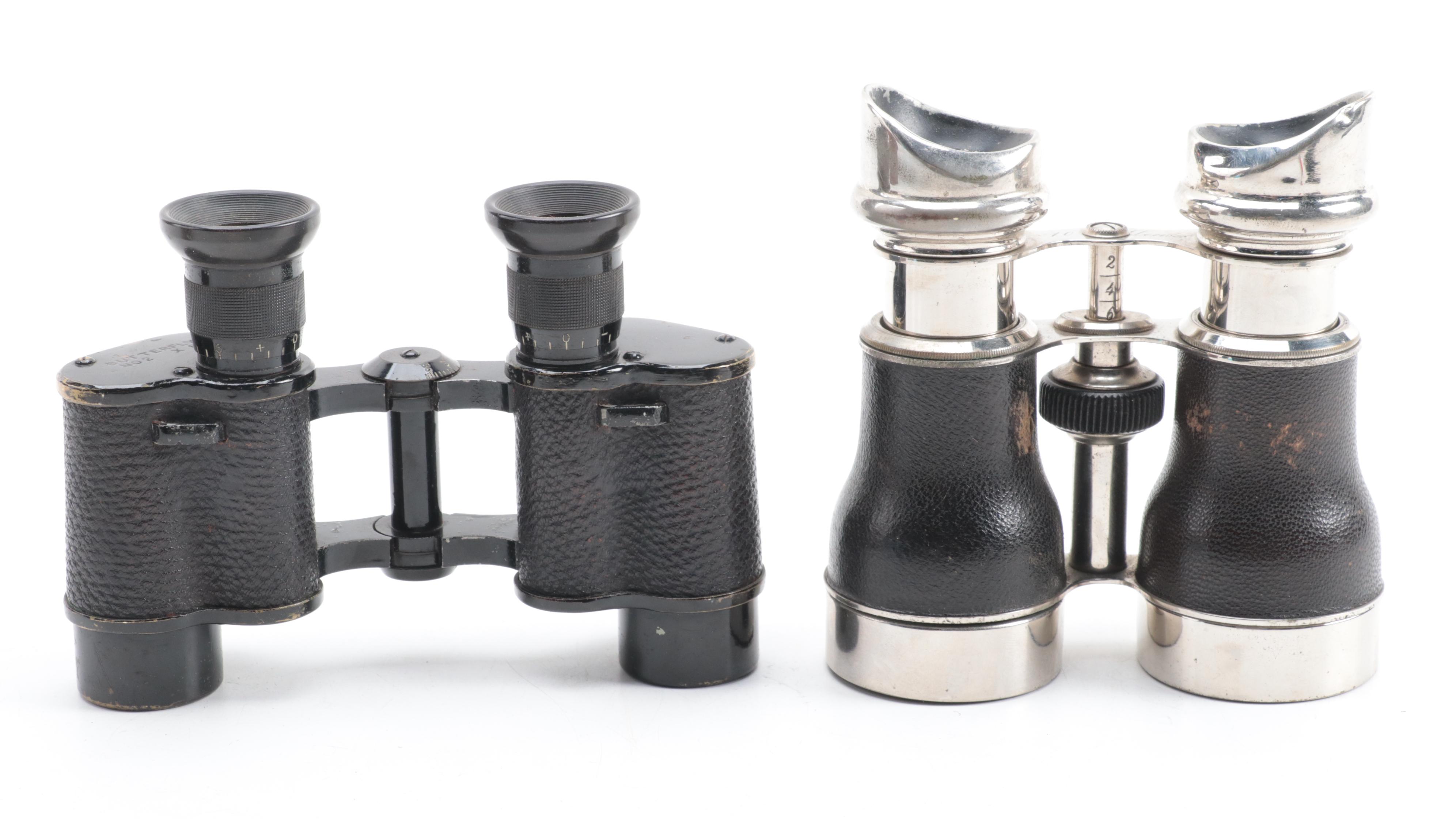 Butterfly Binoculars with Other French Chevalier Field Glasses