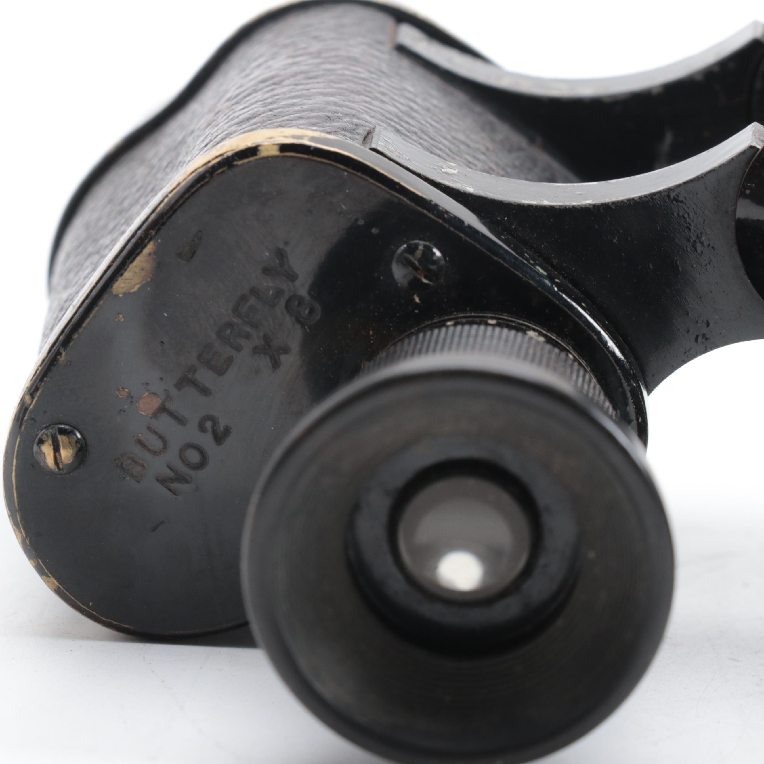 Butterfly Binoculars with Other French Chevalier Field Glasses