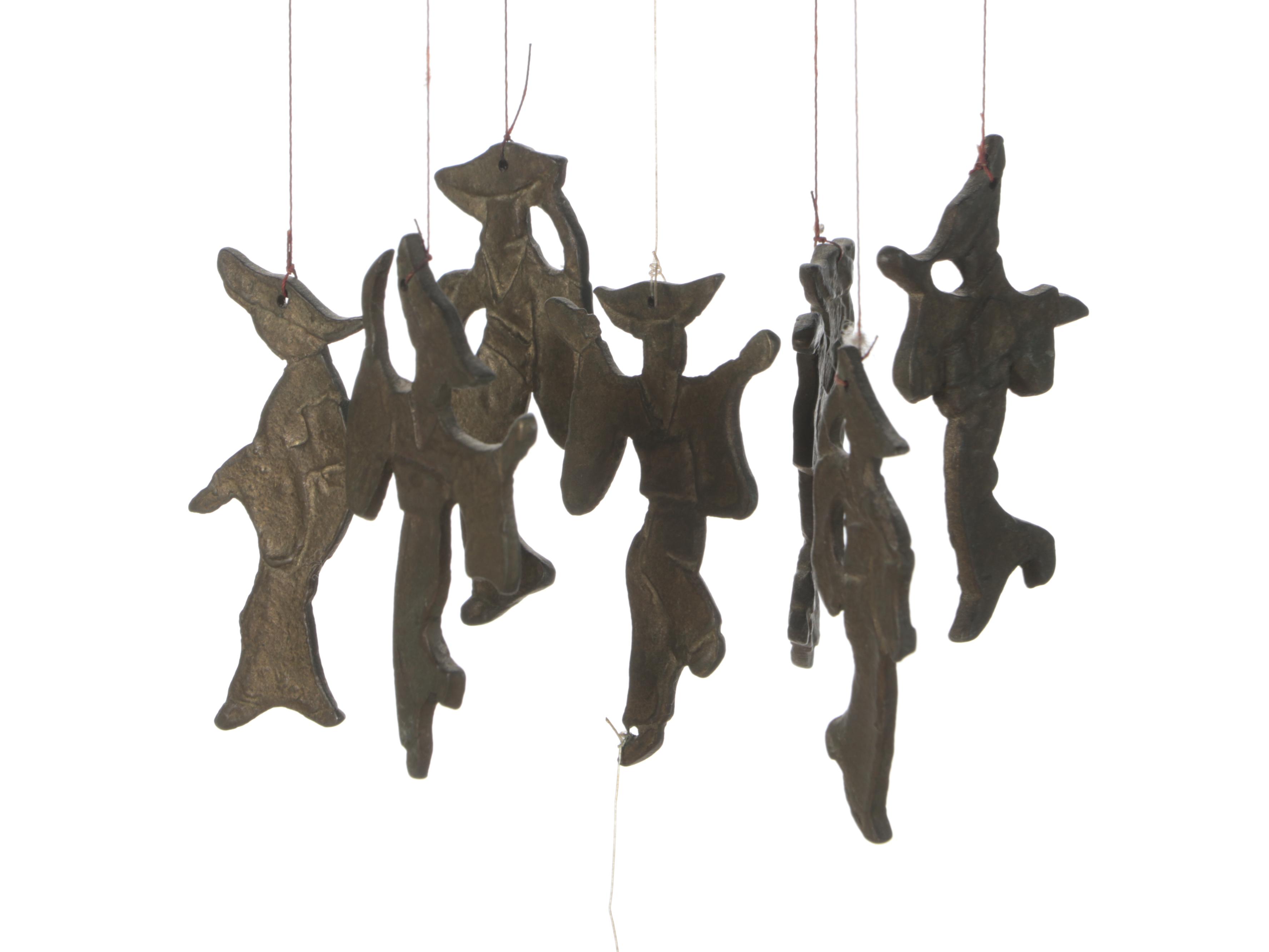 Japanese Cast Metal Geisha Wind Chime