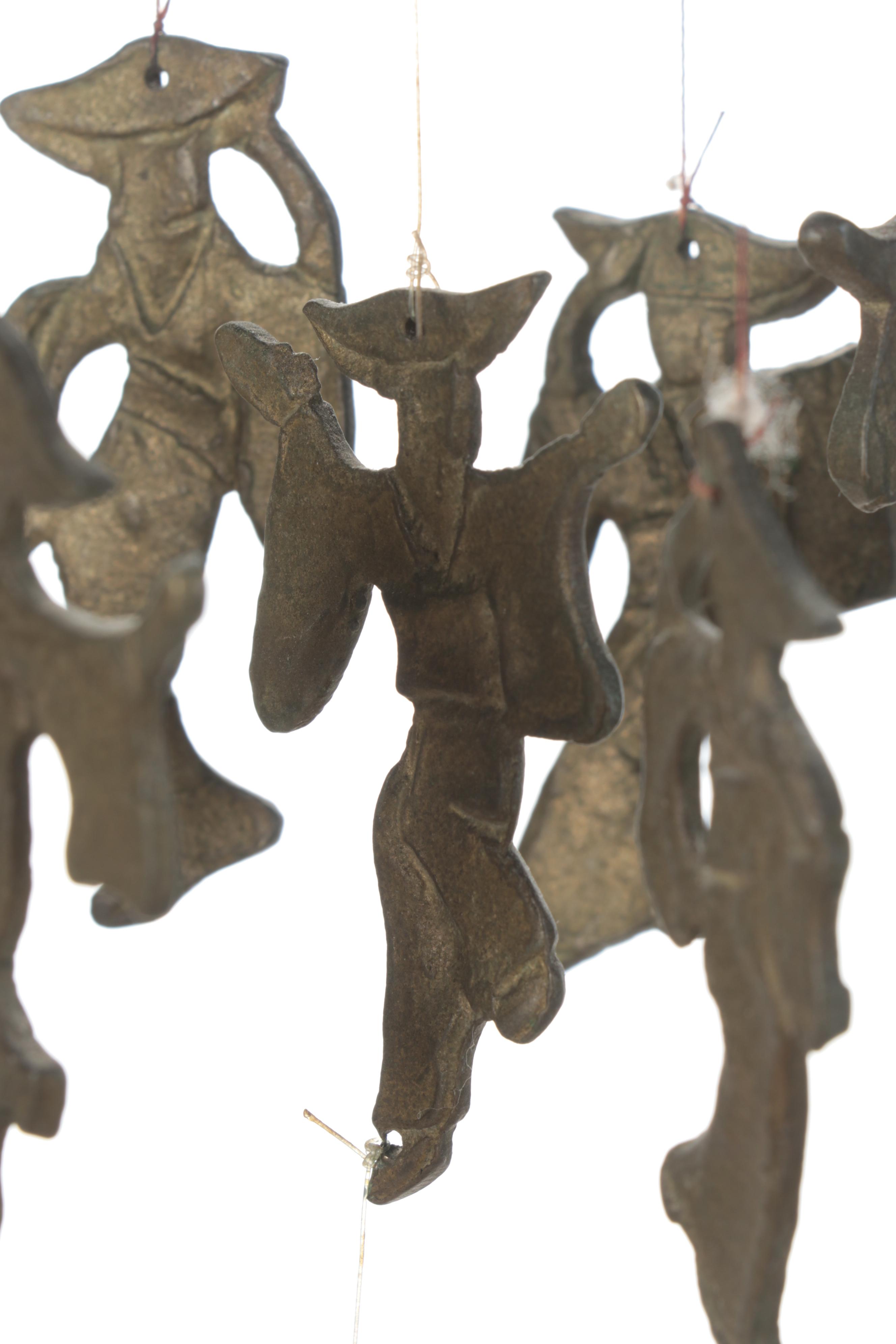 Japanese Cast Metal Geisha Wind Chime