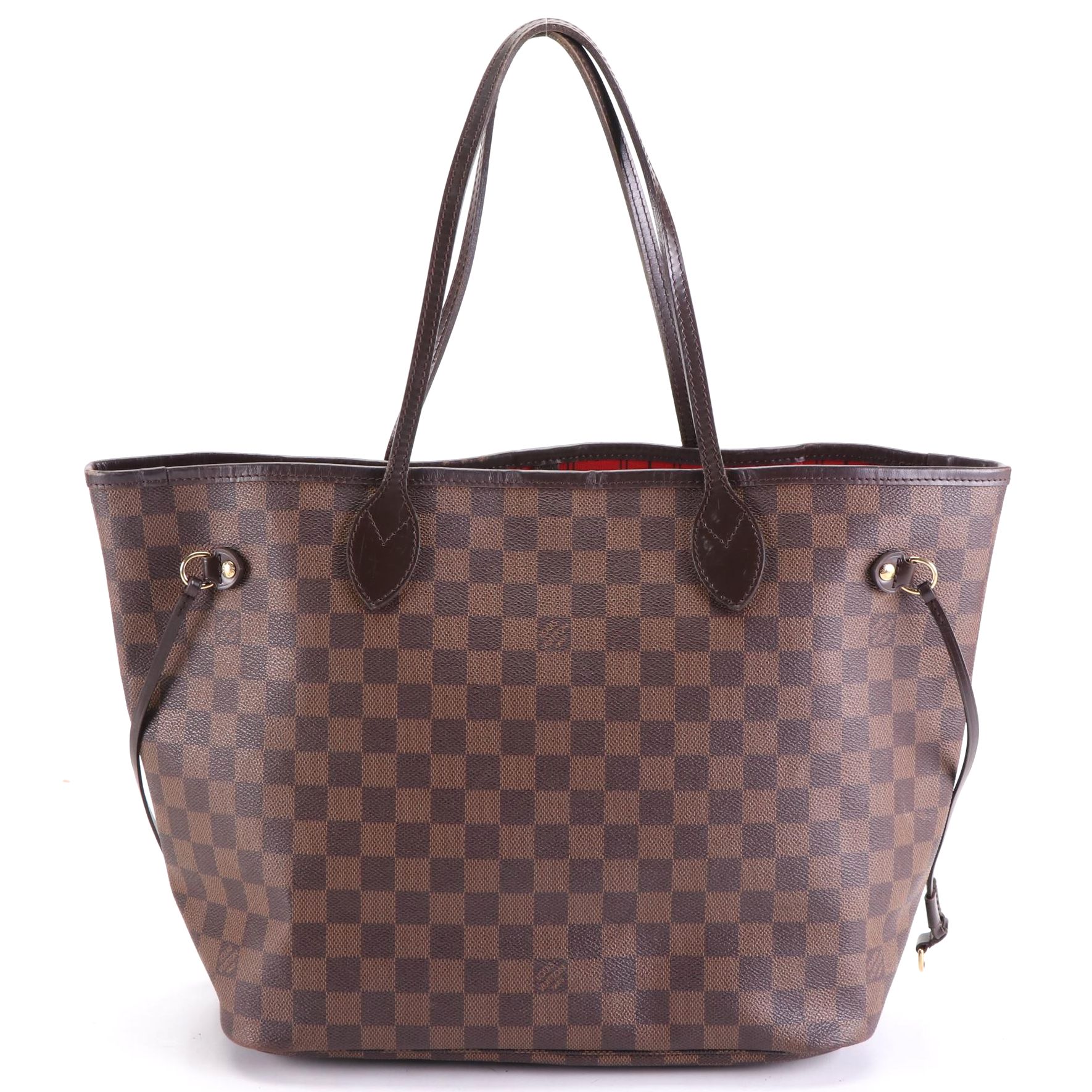 Louis Vuitton Neverfull MM Tote in Damier Ebene Canvas and Leather