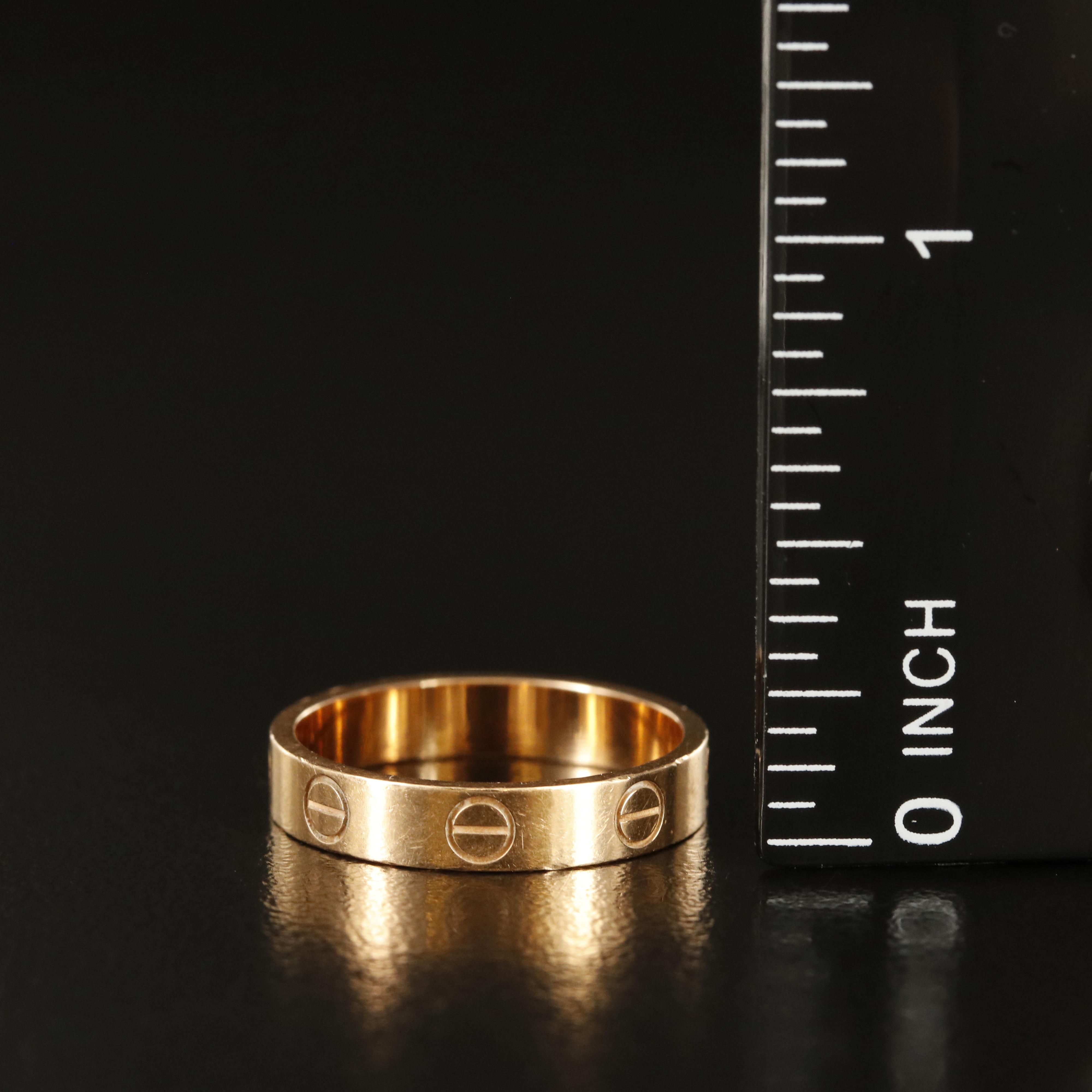 Cartier "Love" 18K Rose Gold Ring