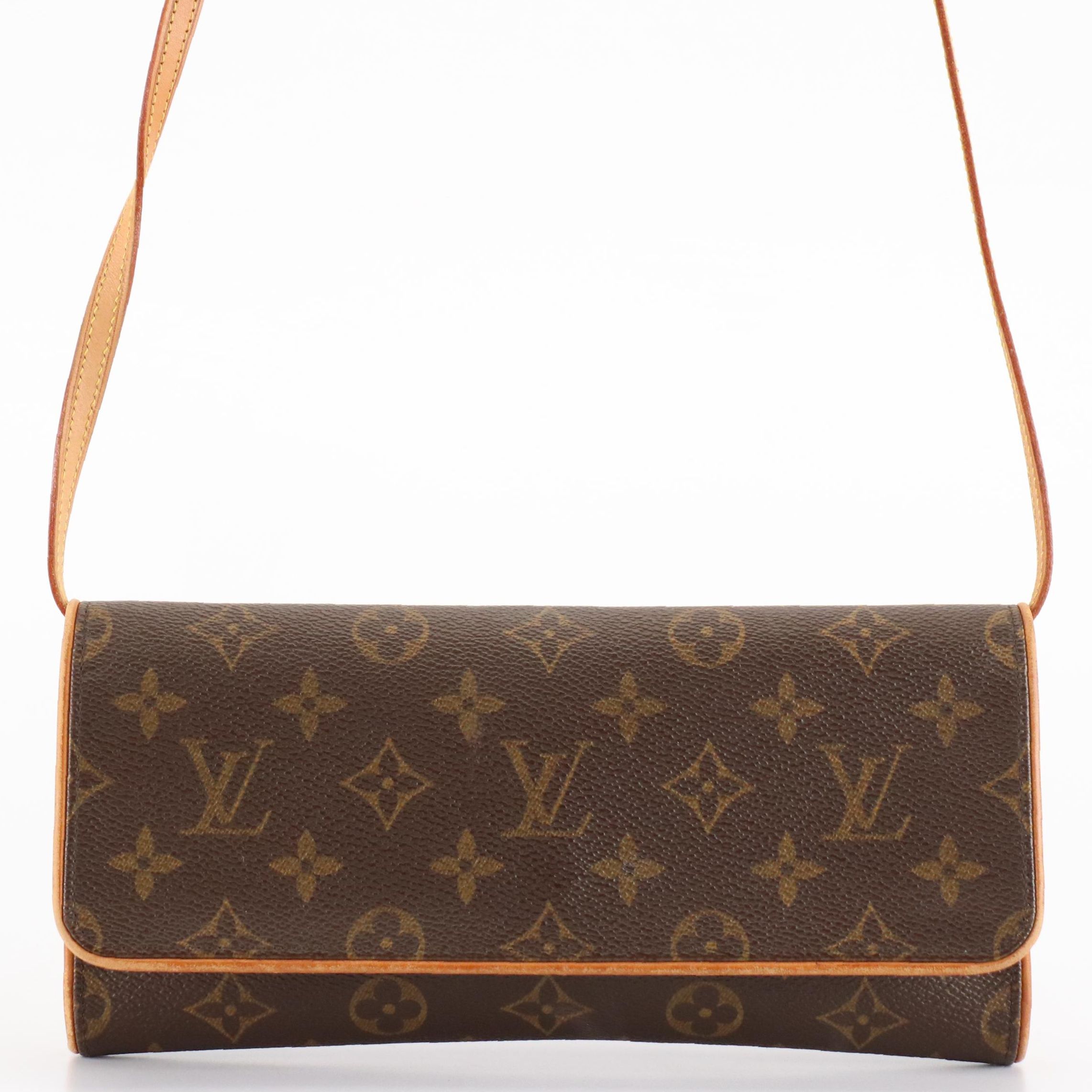 Louis Vuitton Pochette Twin GM in Monogram Canvas and Vachetta Leather