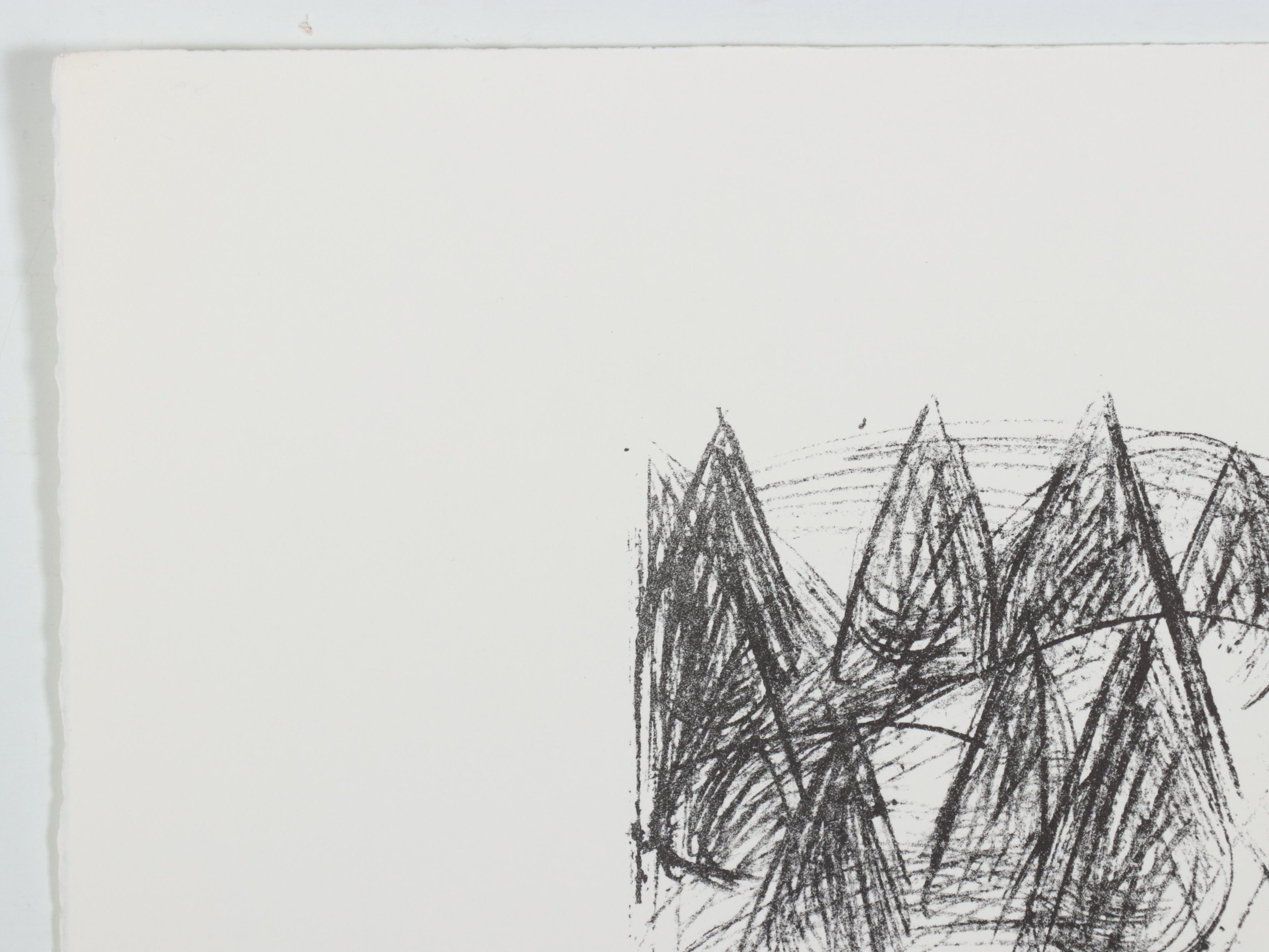 Abstract Geometric Figurative Lithograph