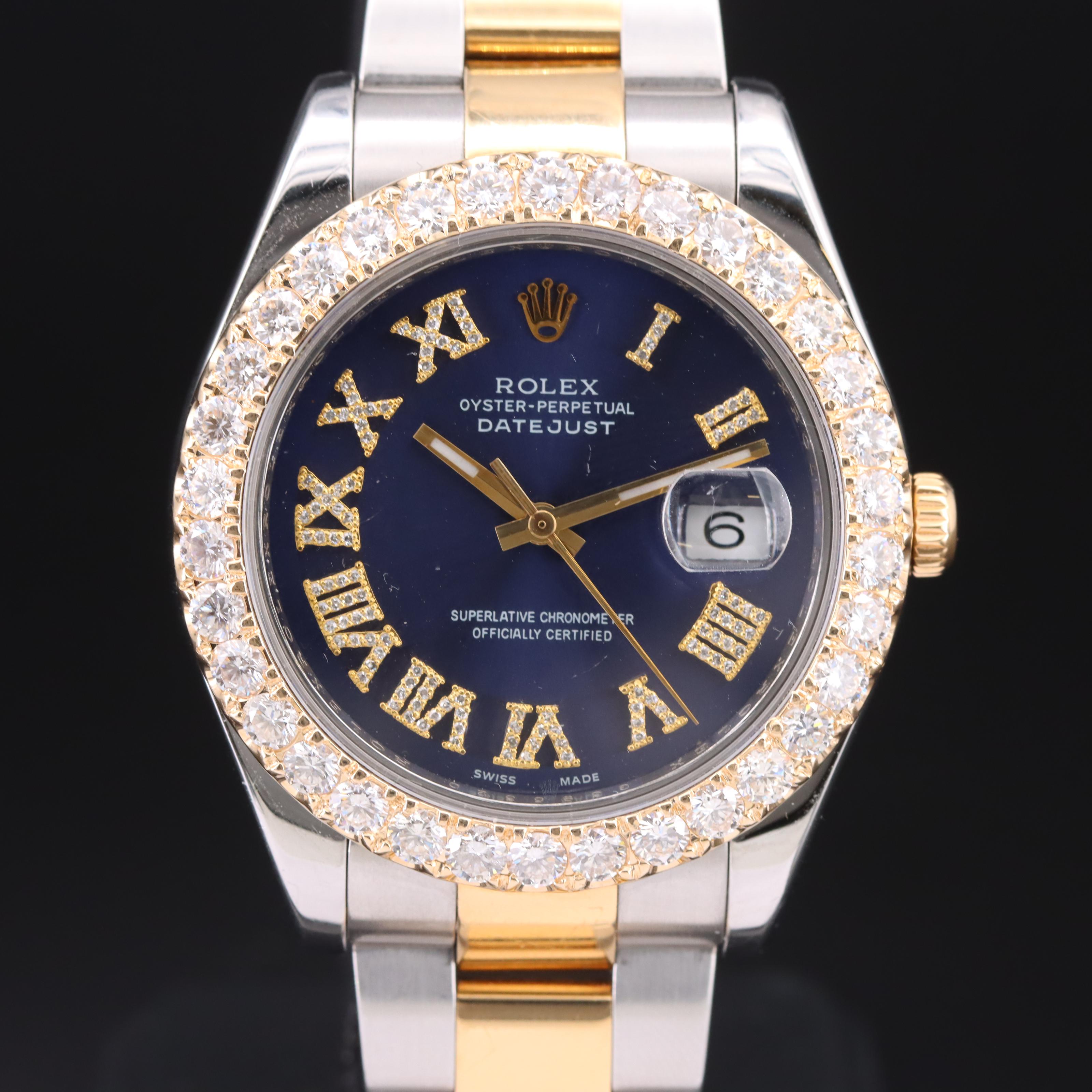 2010 Rolex Datejust II 5.21 CTW Diamond Watch